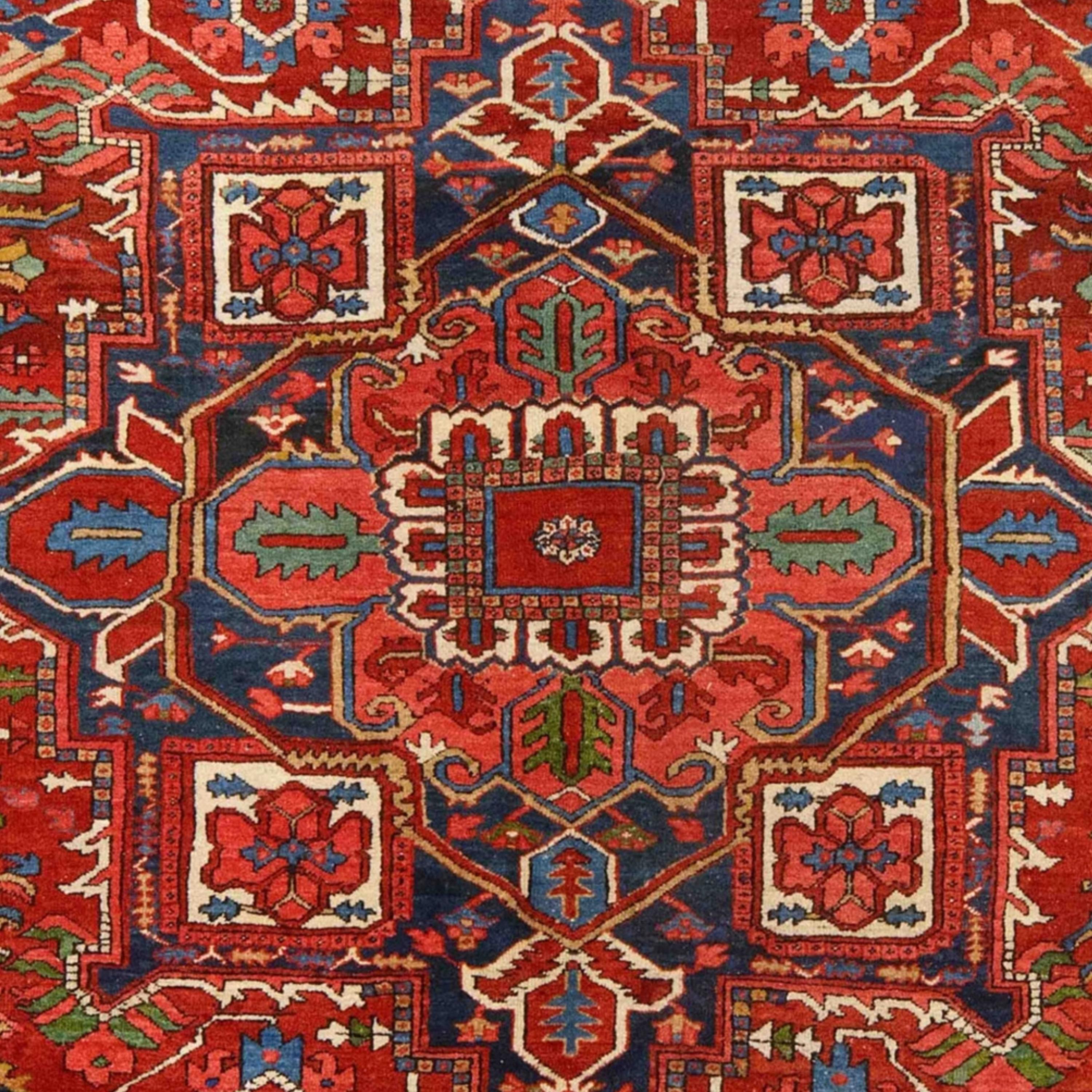 Asian Antique Heriz Carpet - 19th Century Heriz Carpet, Antique Rug, Antique Carpet For Sale