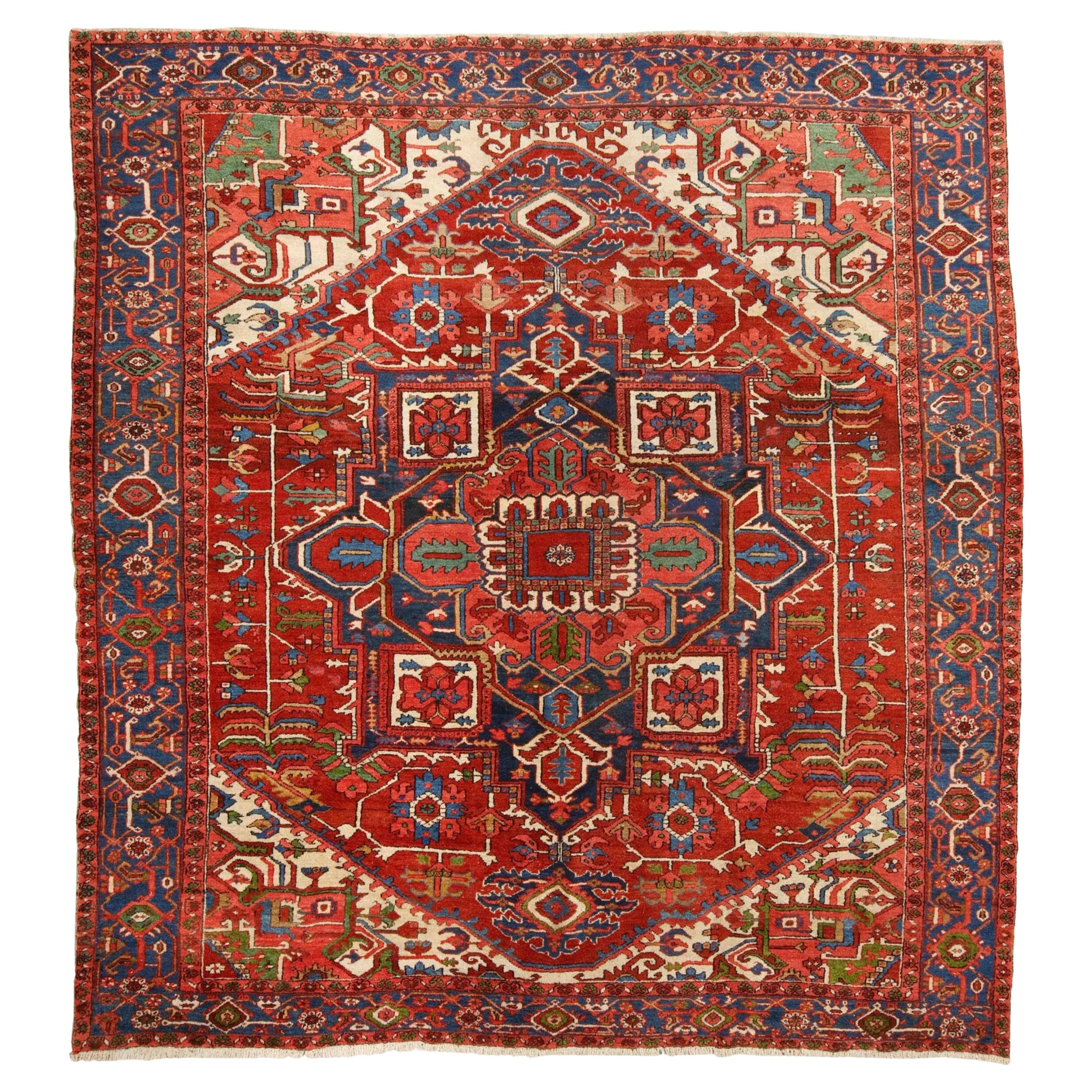 Antique Heriz Carpet - 19th Century Heriz Carpet, Antique Rug, Antique Carpet For Sale