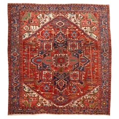 Used Heriz Carpet - 19th Century Heriz Carpet, Antique Rug, Antique Carpet