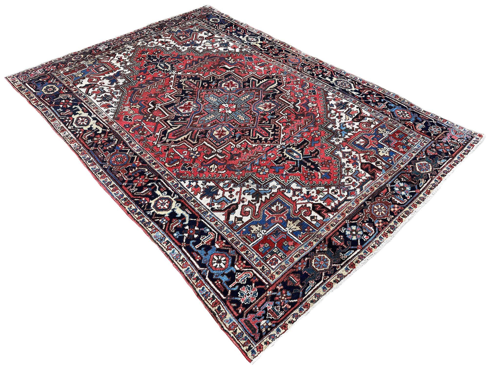 Tapis ancien en Heriz 2.88m x 2.10m Bon état - En vente à St. Albans, GB
