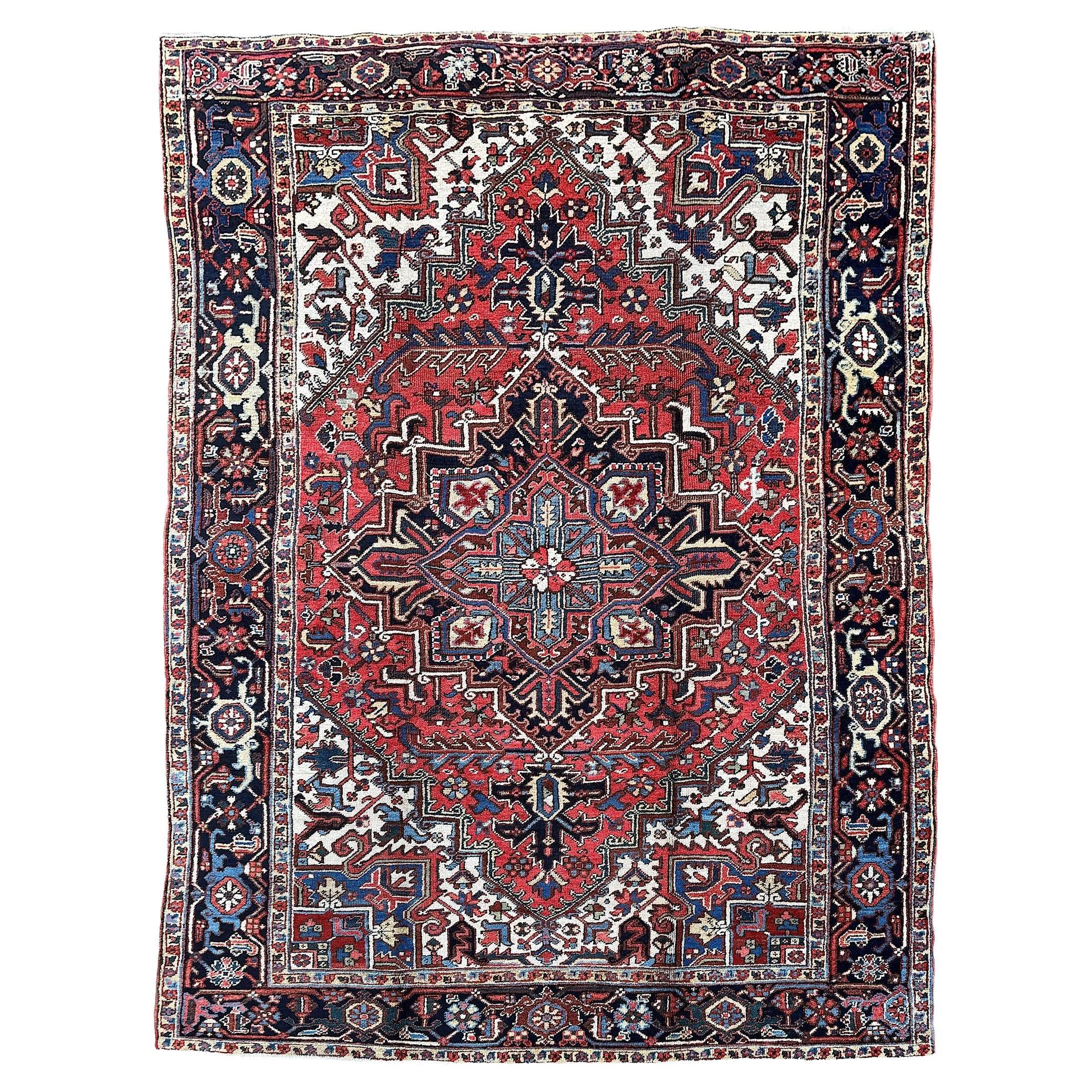 Tapis ancien en Heriz 2.88m x 2.10m en vente