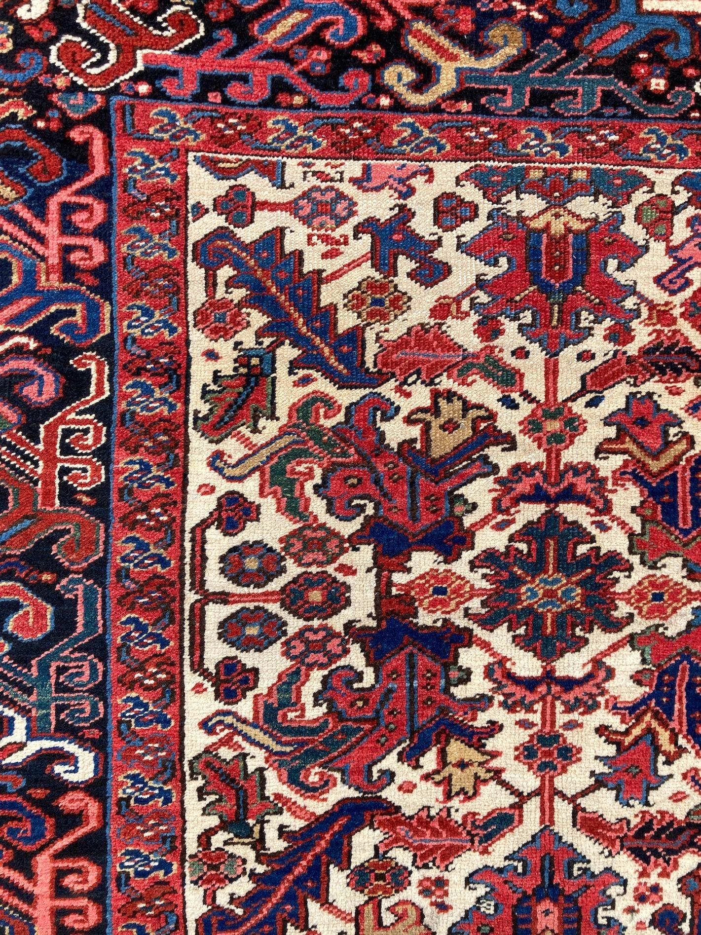 Antique Heriz Carpet 3.00m x 2.36m For Sale 6