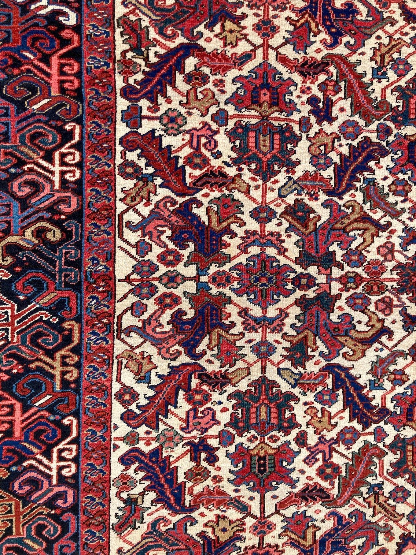 Tappeto Heriz antico 3,00m x 2,36m in vendita 7