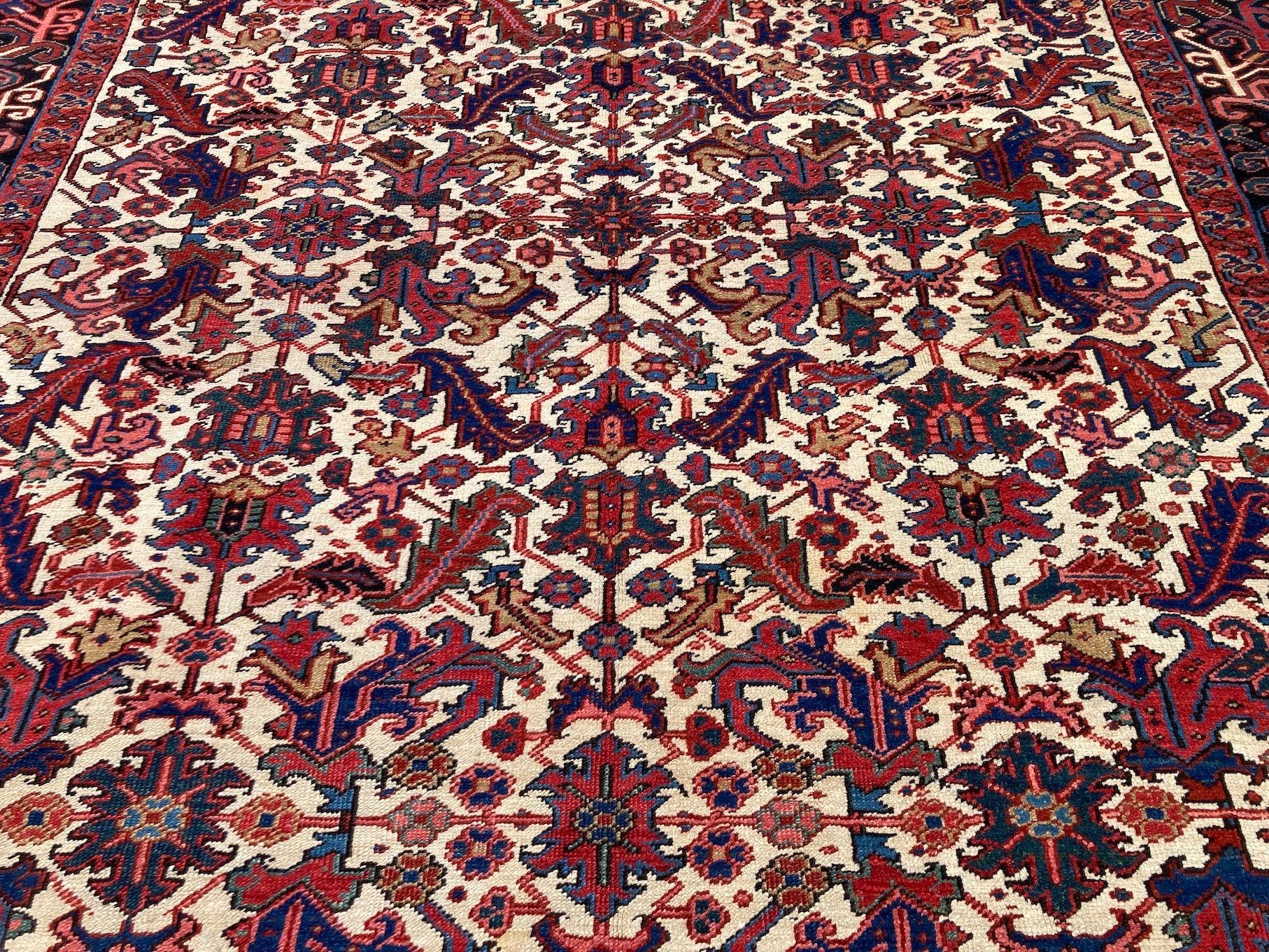 Antique Heriz Carpet 3.00m x 2.36m For Sale 2