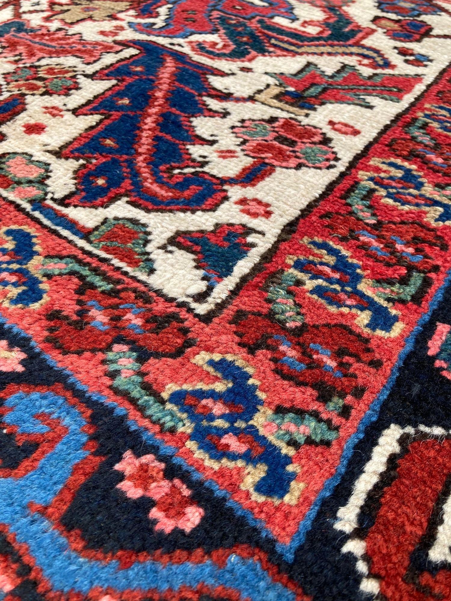 Antique Heriz Carpet 3.00m x 2.36m For Sale 4