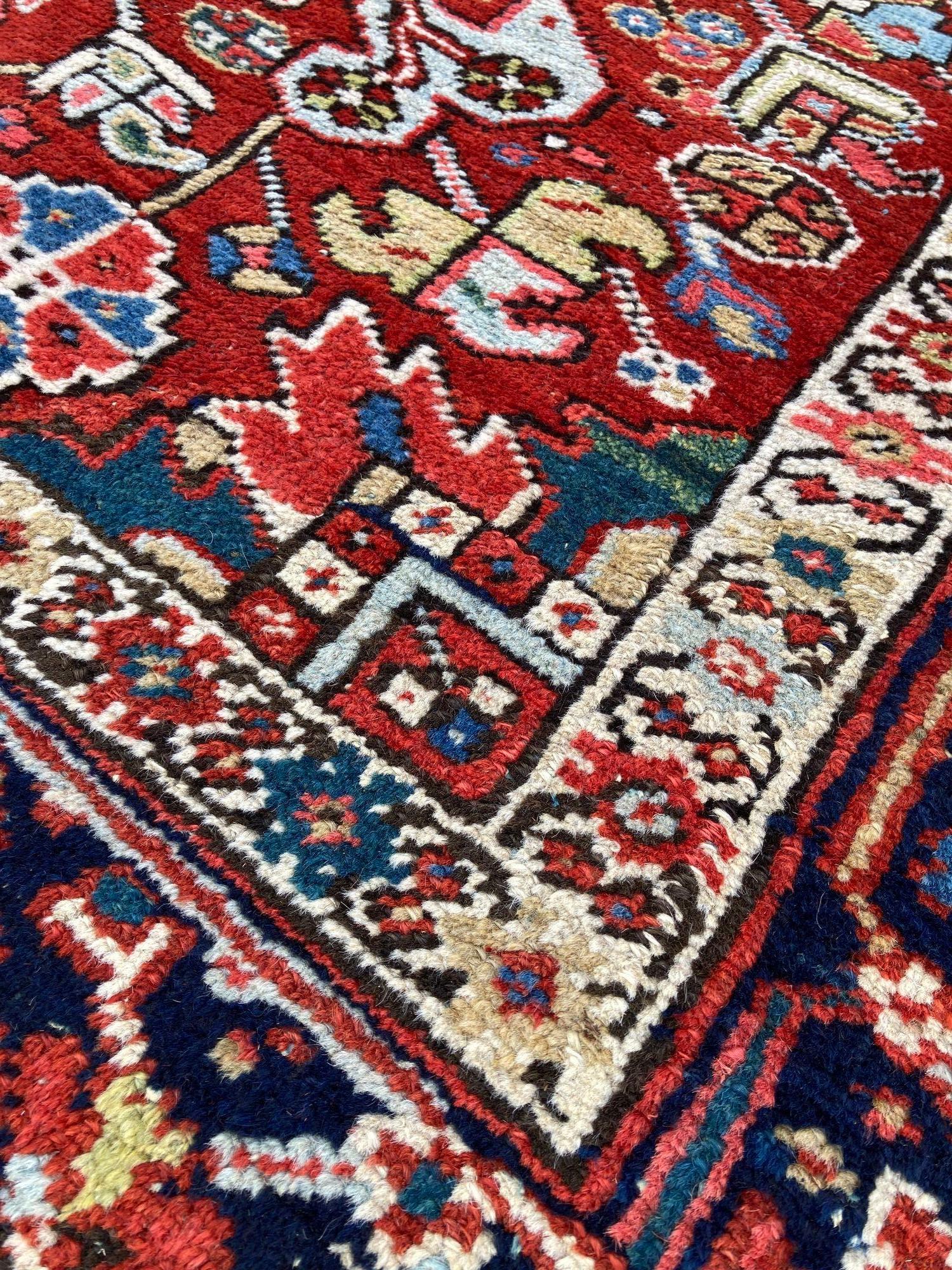 Antique Heriz Carpet 3.11m x 2.21m For Sale 12