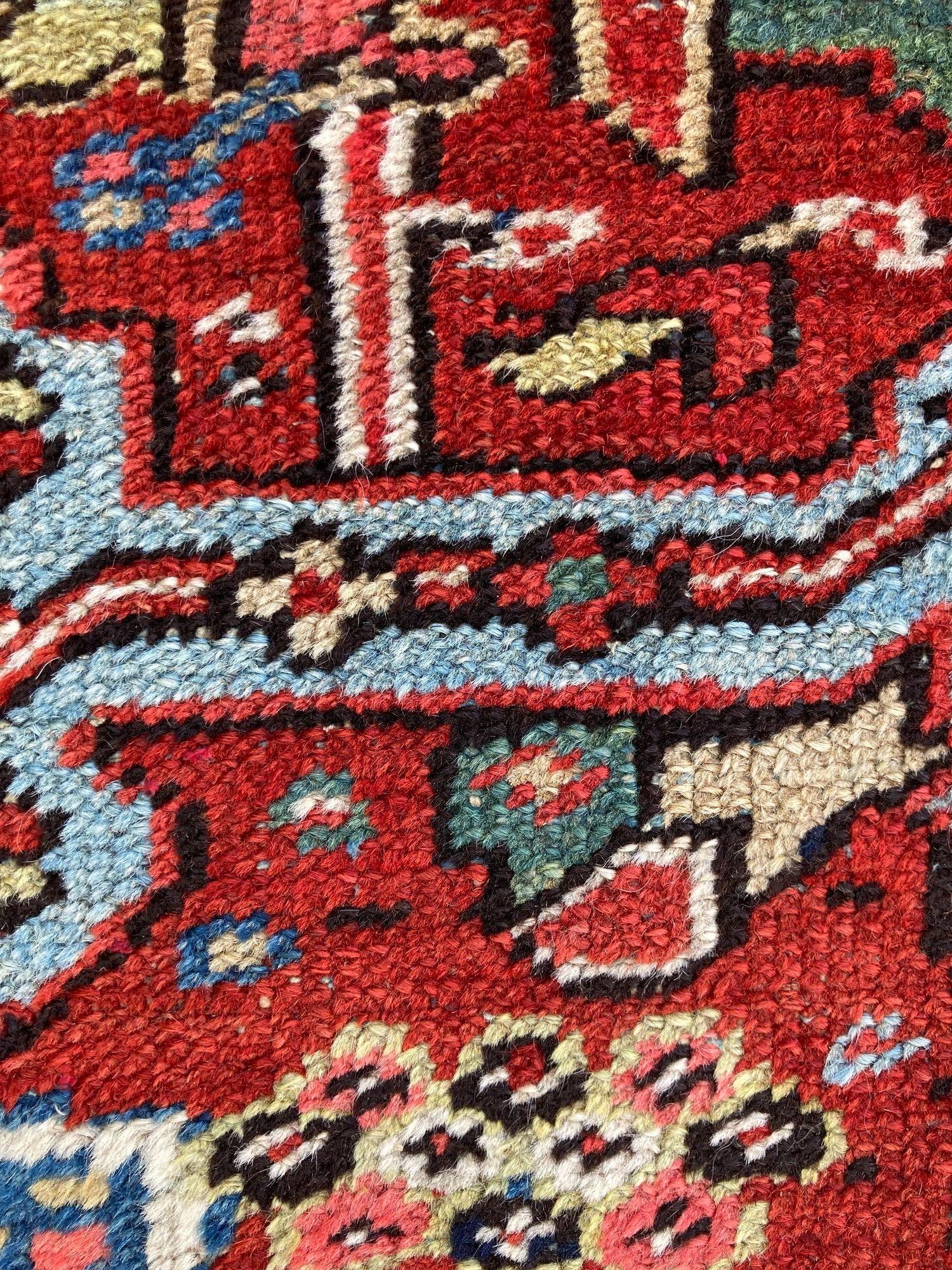 Antique Heriz Carpet 3.11m x 2.21m For Sale 15