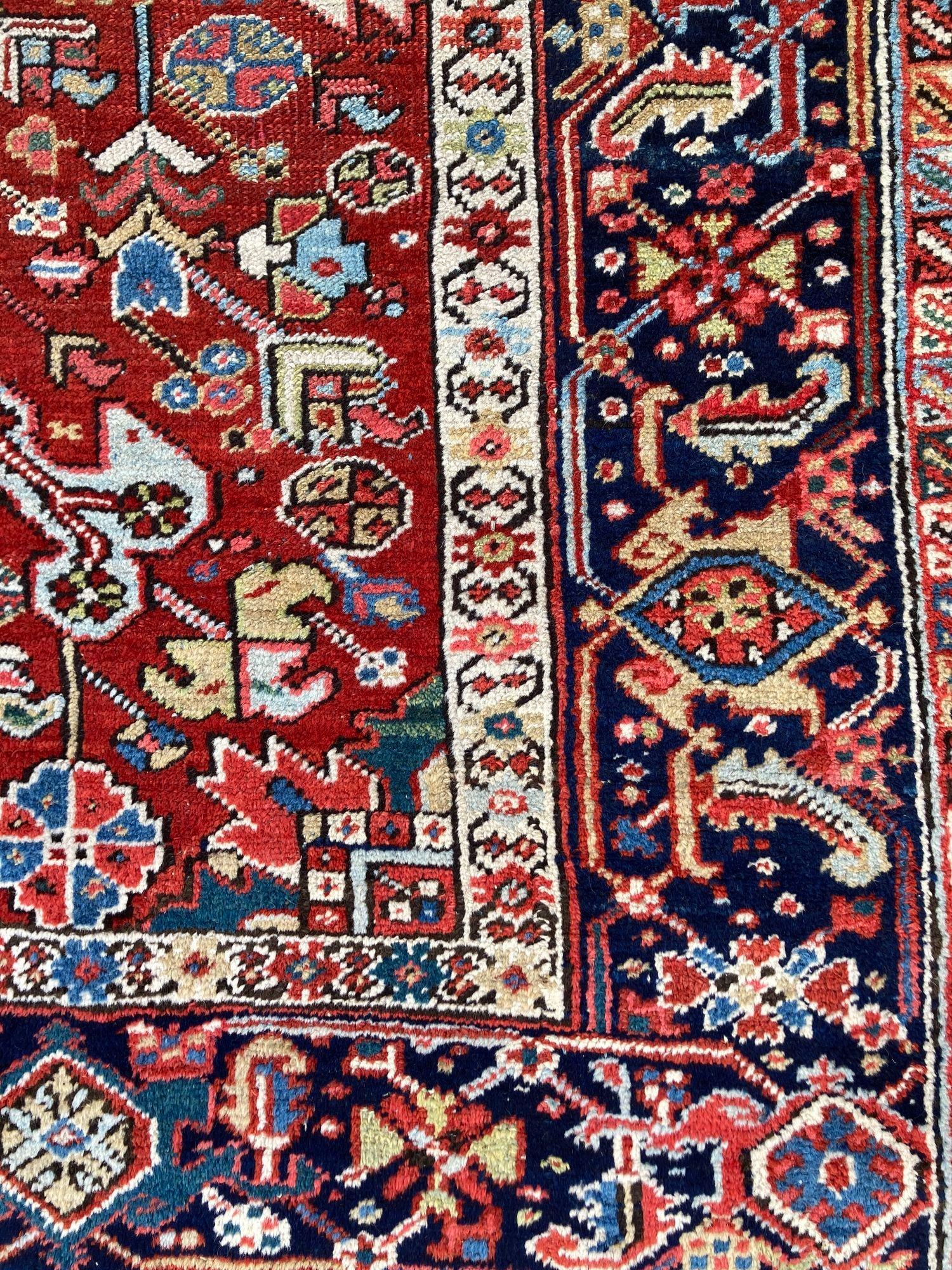 Antique Heriz Carpet 3.11m x 2.21m For Sale 2