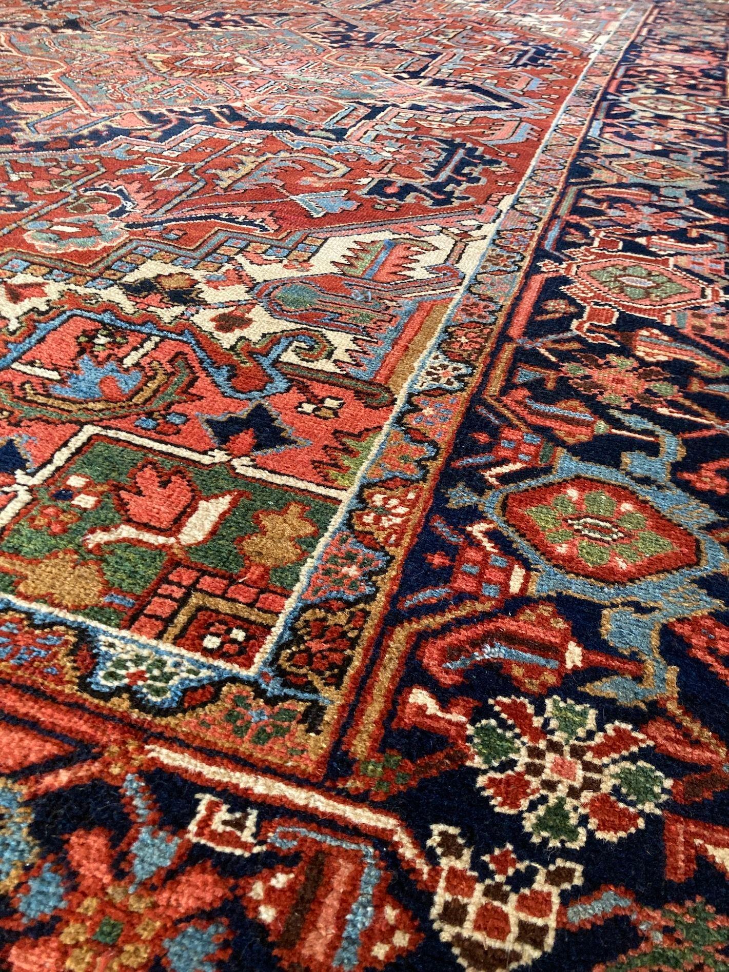 Antique Heriz Carpet For Sale 1