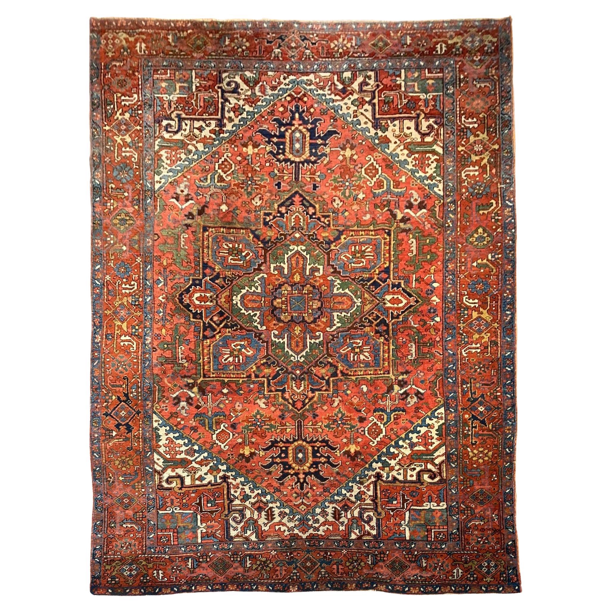 Antique Heriz Carpet For Sale