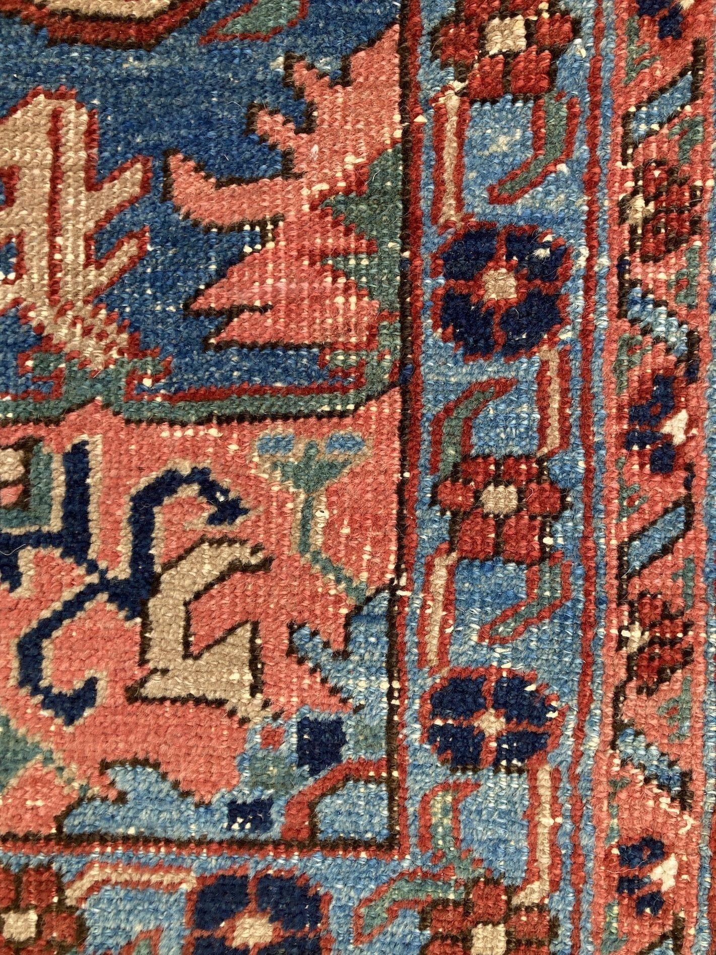 Antique Heriz Carpet 3.43m x 2.56m For Sale 8