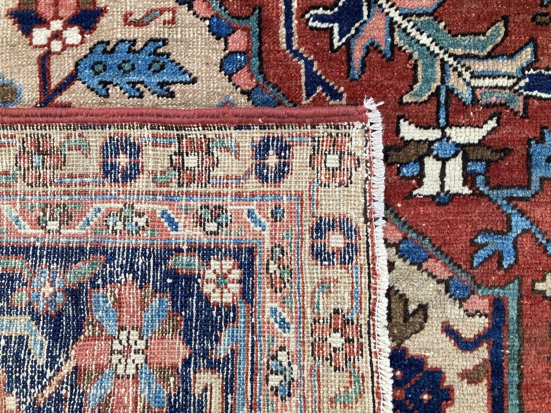 Antique Heriz Carpet 3.43m x 2.56m For Sale 4