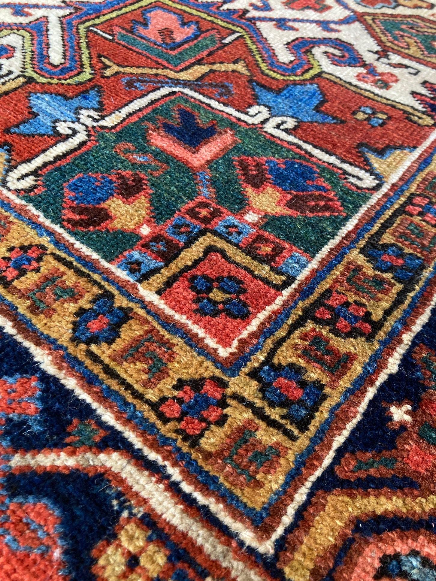 Antiker Heriz-Teppich 3,44 m x 2,63 m im Angebot 4