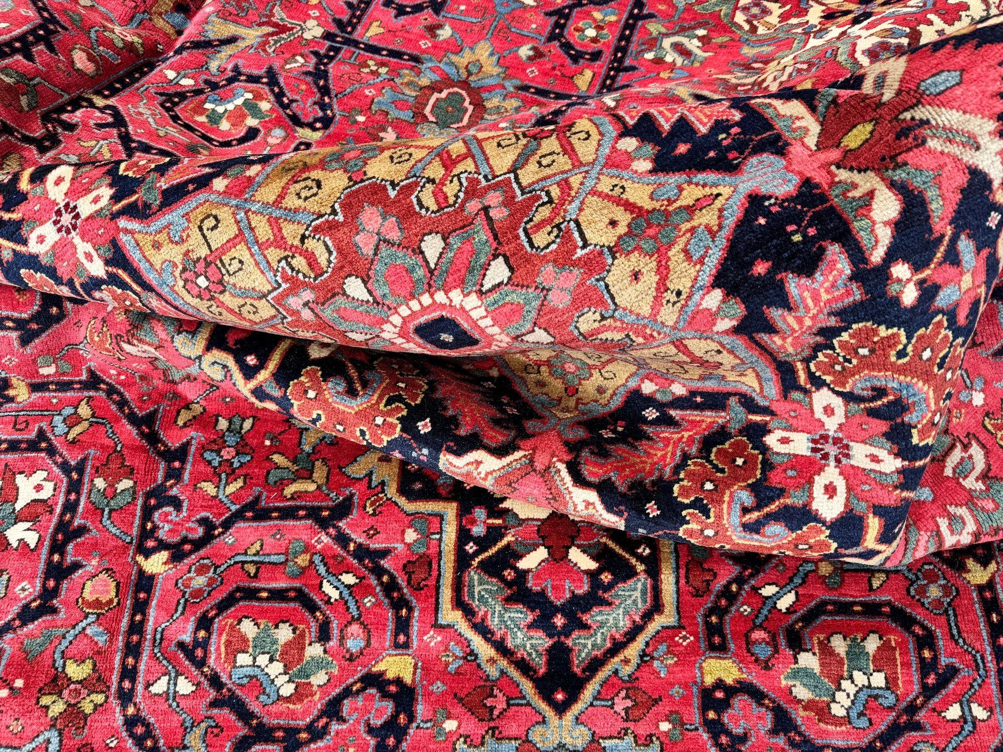 Antique Heriz Carpet 3.68m x 2.65m For Sale 12