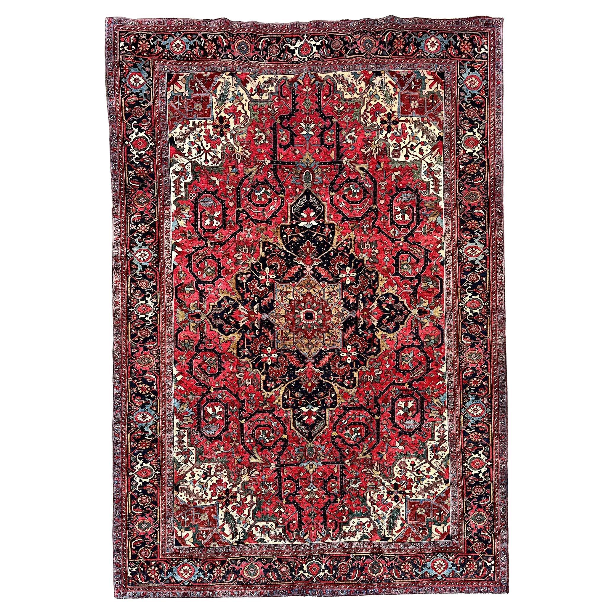 Antique Heriz Carpet 3.68m x 2.65m