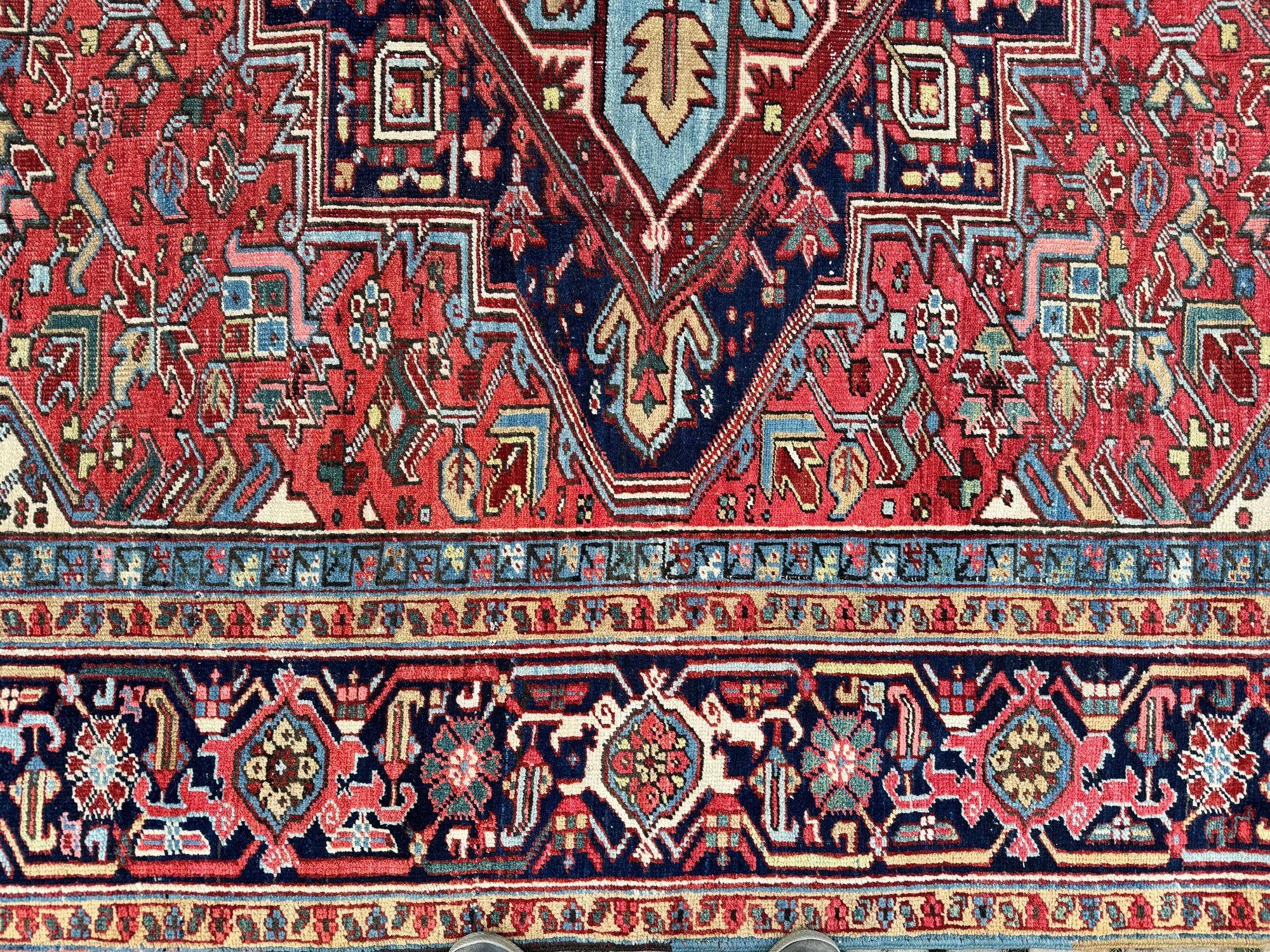 Antique Heriz Carpet 3.77m x 2.68m For Sale 8