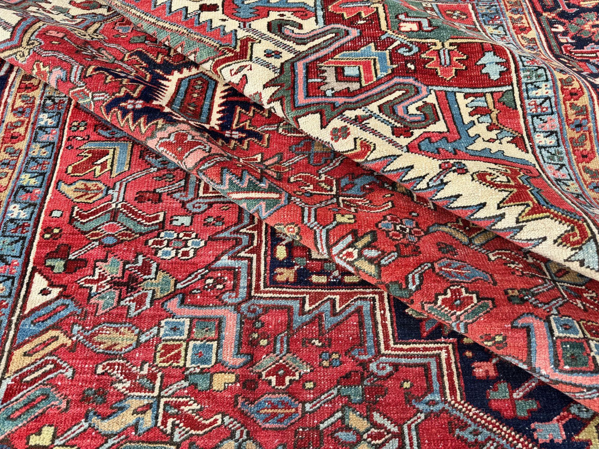 Antique Heriz Carpet 3.77m x 2.68m For Sale 11