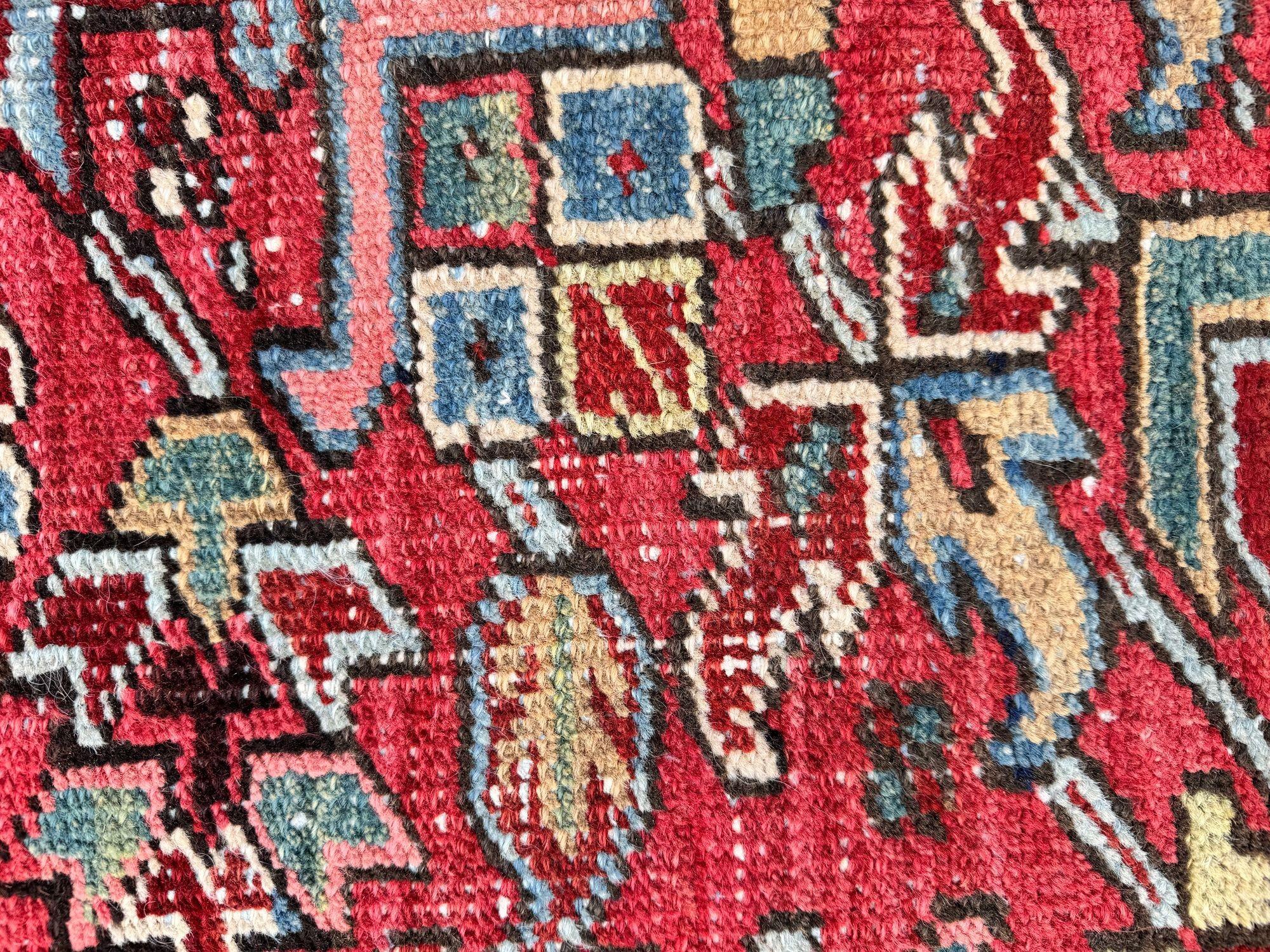 Antique Heriz Carpet 3.77m x 2.68m For Sale 14
