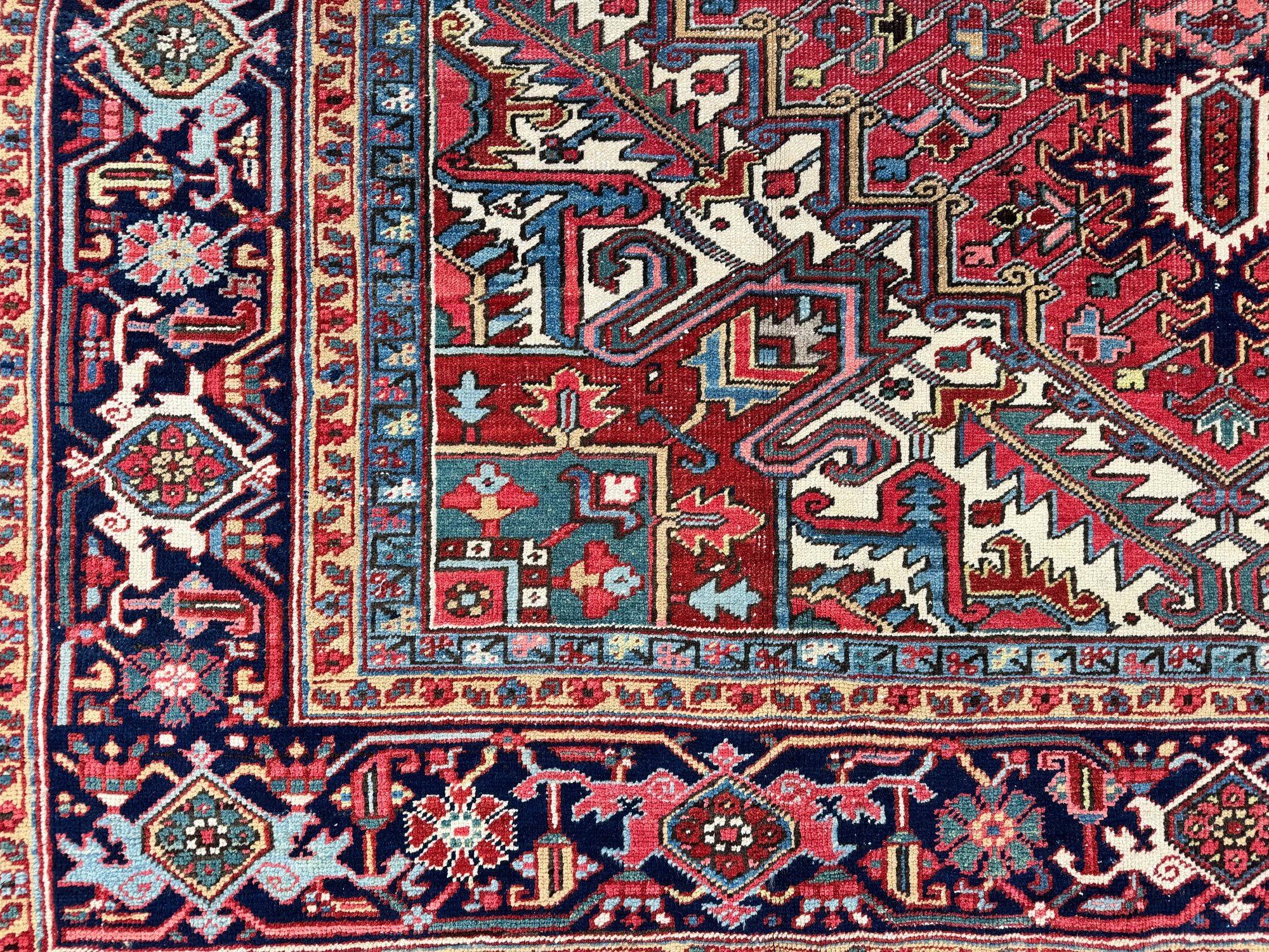 Antique Heriz Carpet 3.77m x 2.68m For Sale 2