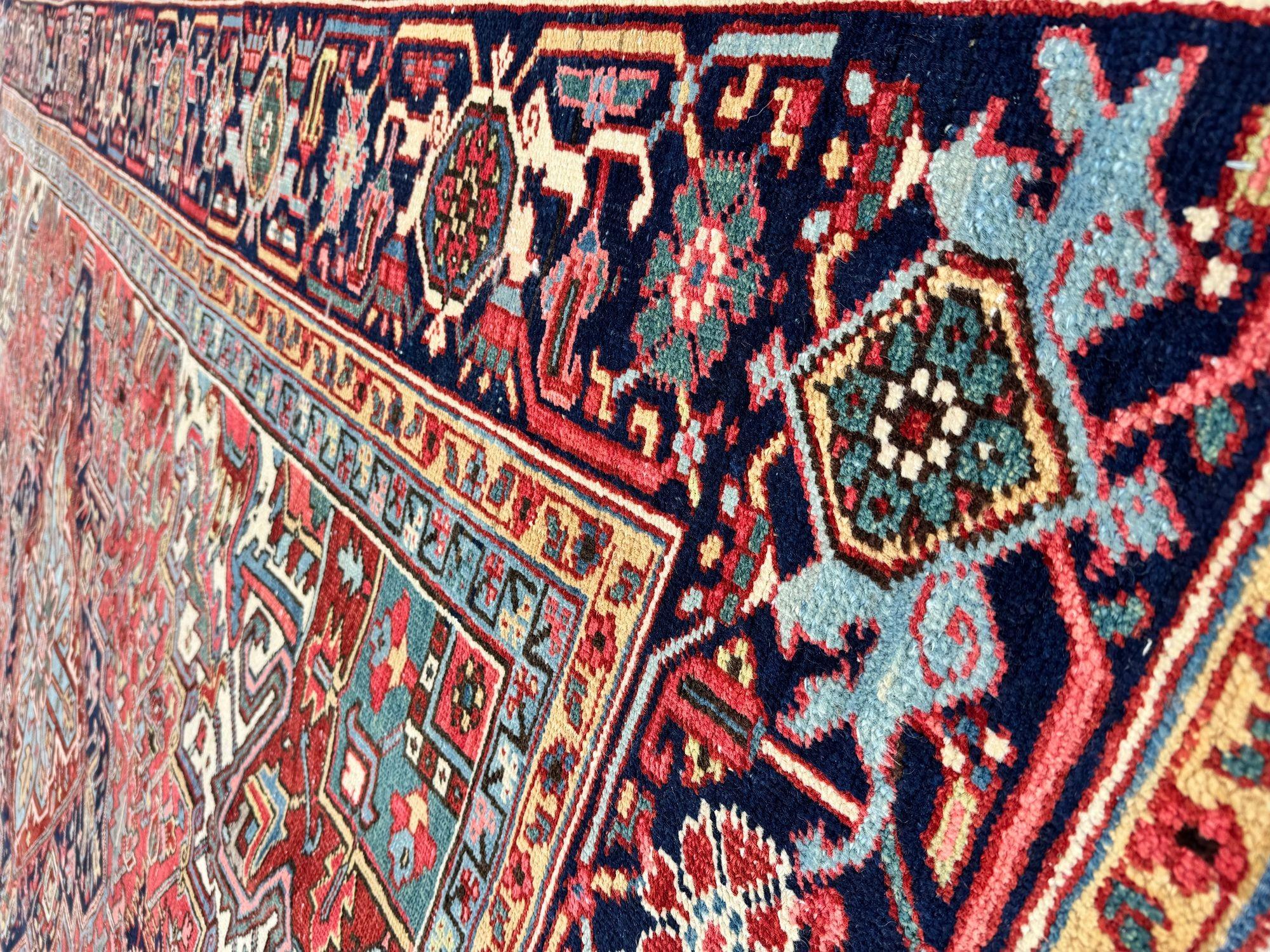 Antique Heriz Carpet 3.77m x 2.68m For Sale 4