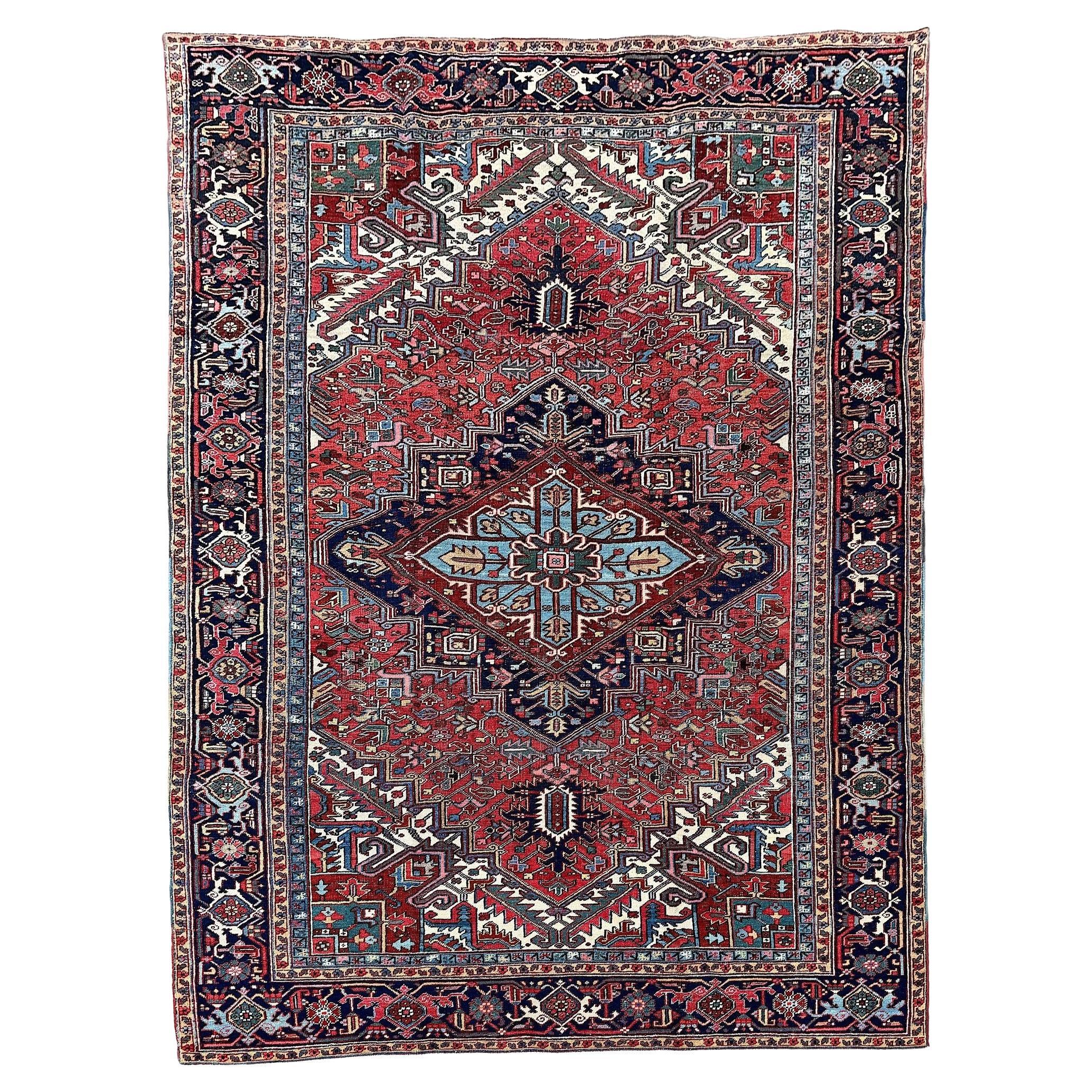 Antique Heriz Carpet 3.77m x 2.68m