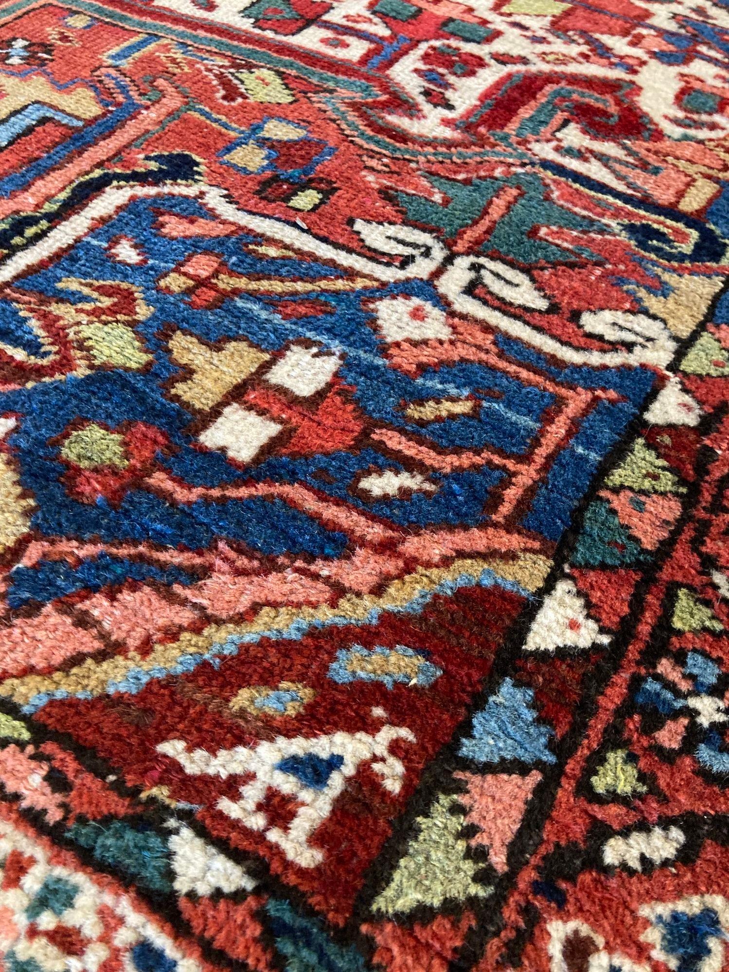 Antique Heriz Carpet 3.78m x 2.81m For Sale 5