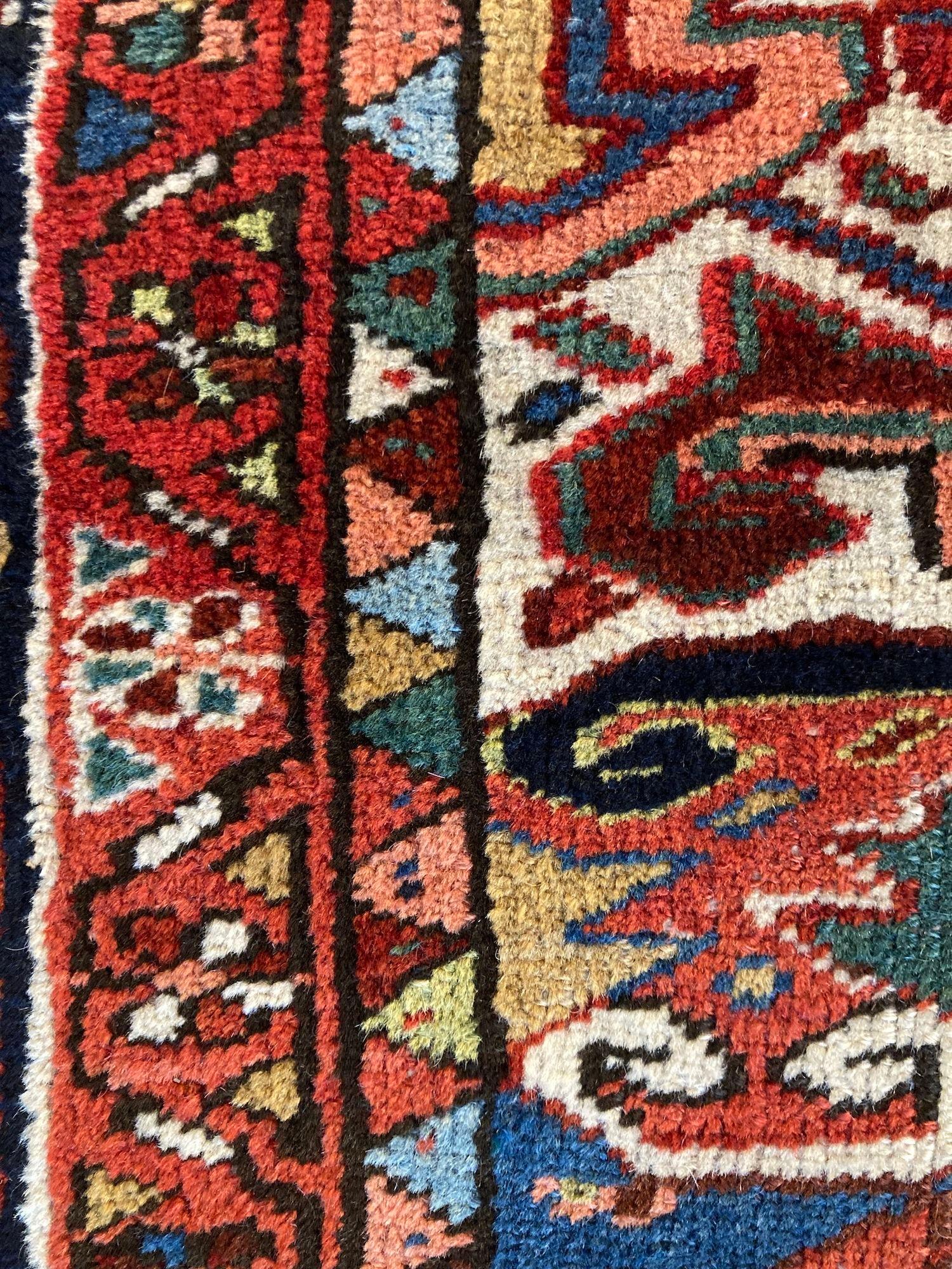 Antique Heriz Carpet 3.78m x 2.81m For Sale 11