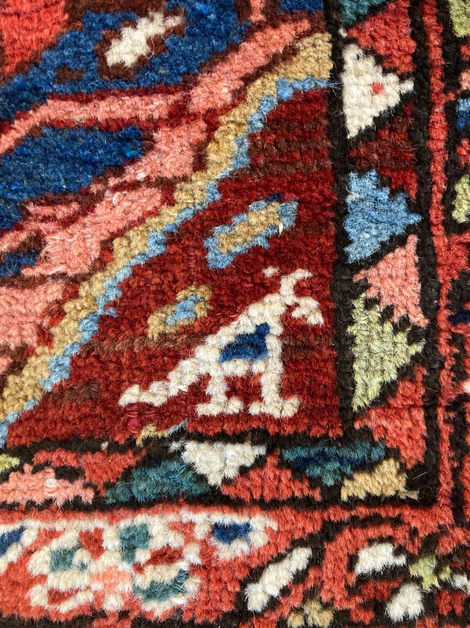 Antique Heriz Carpet 3.78m x 2.81m For Sale 12