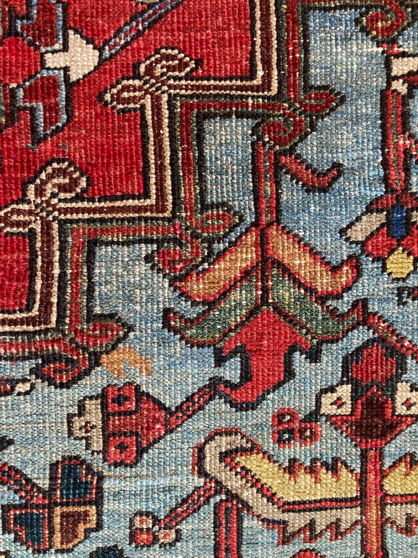 Antique Heriz Carpet 3.96m x 2.93m For Sale 11