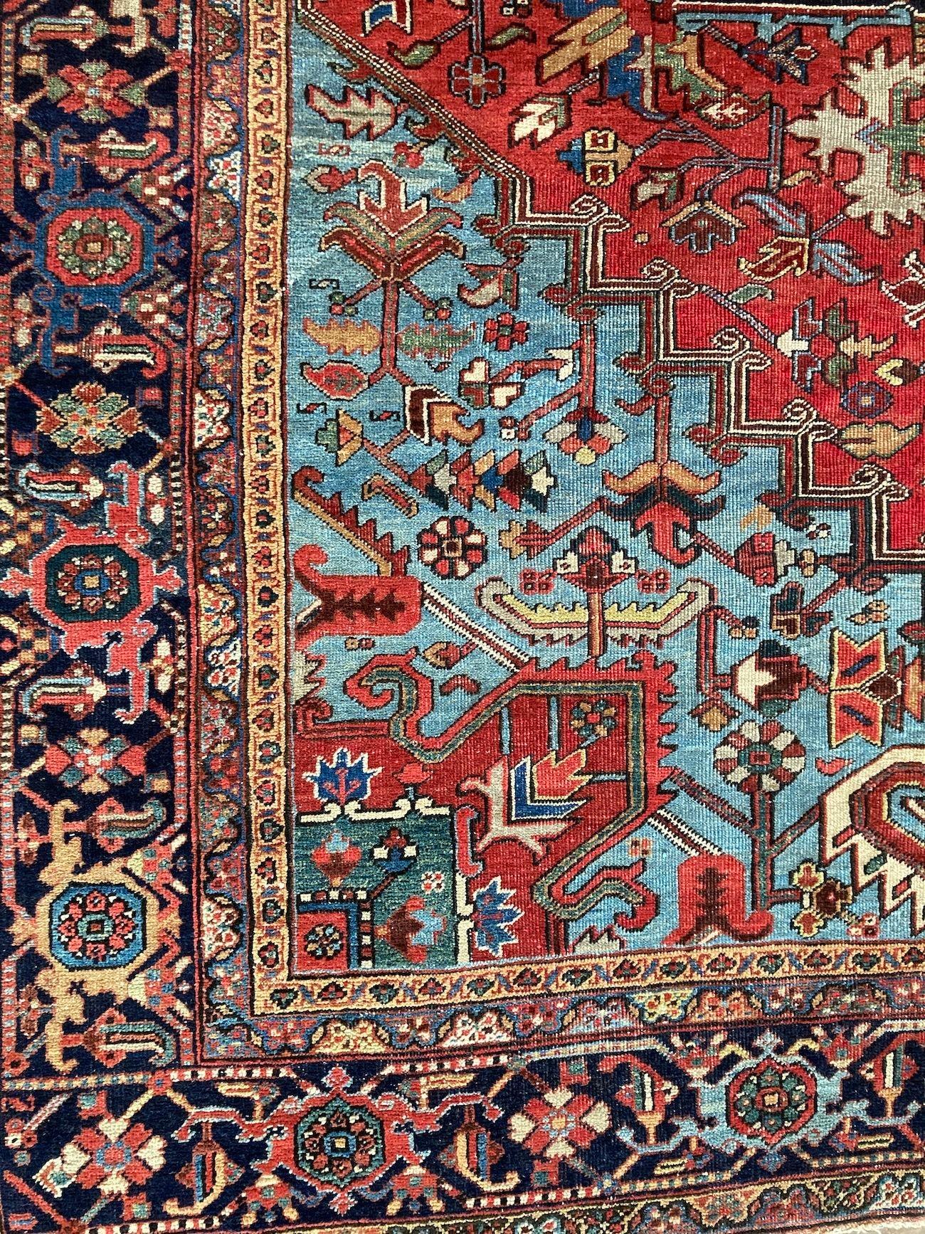 Antique Heriz Carpet 3.96m x 2.93m For Sale 1