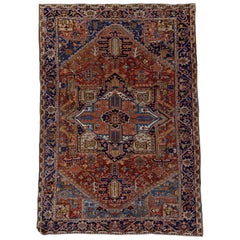 colourful palette Antique Heriz Carpet, Colorful Palette