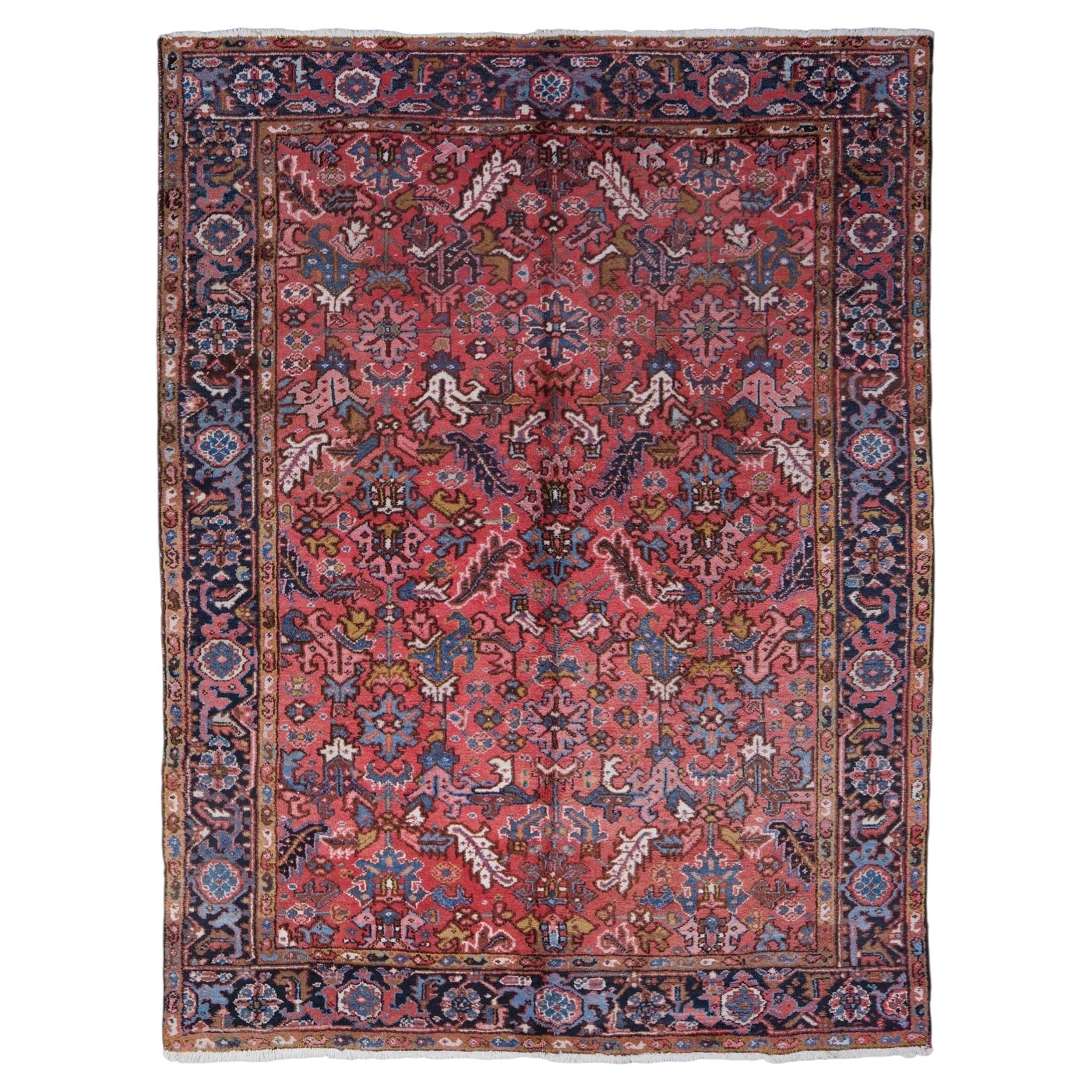 Antique Floral and Garden Design Carpet - Early 20th Century
