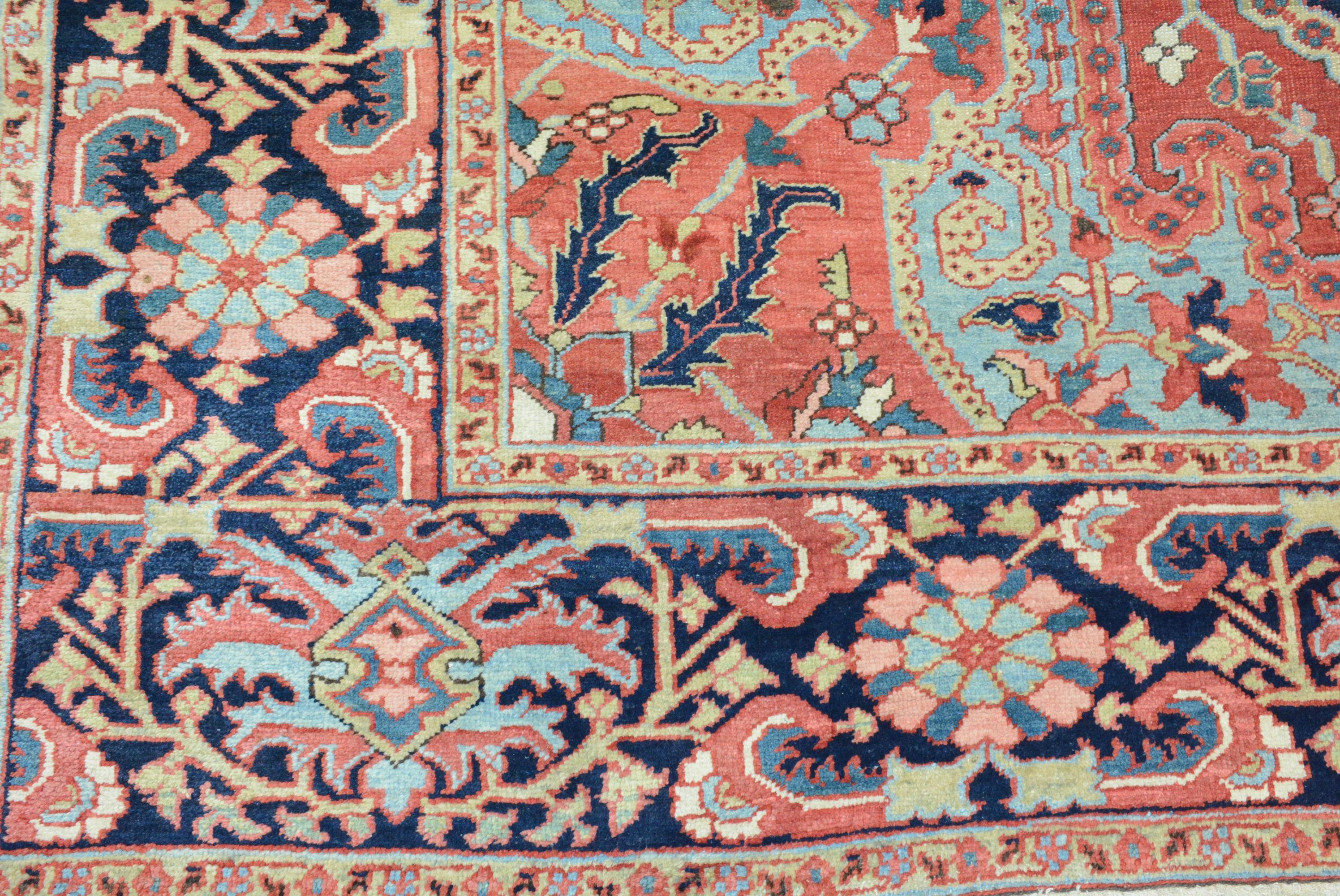 Persian Antique Heriz Carpet For Sale