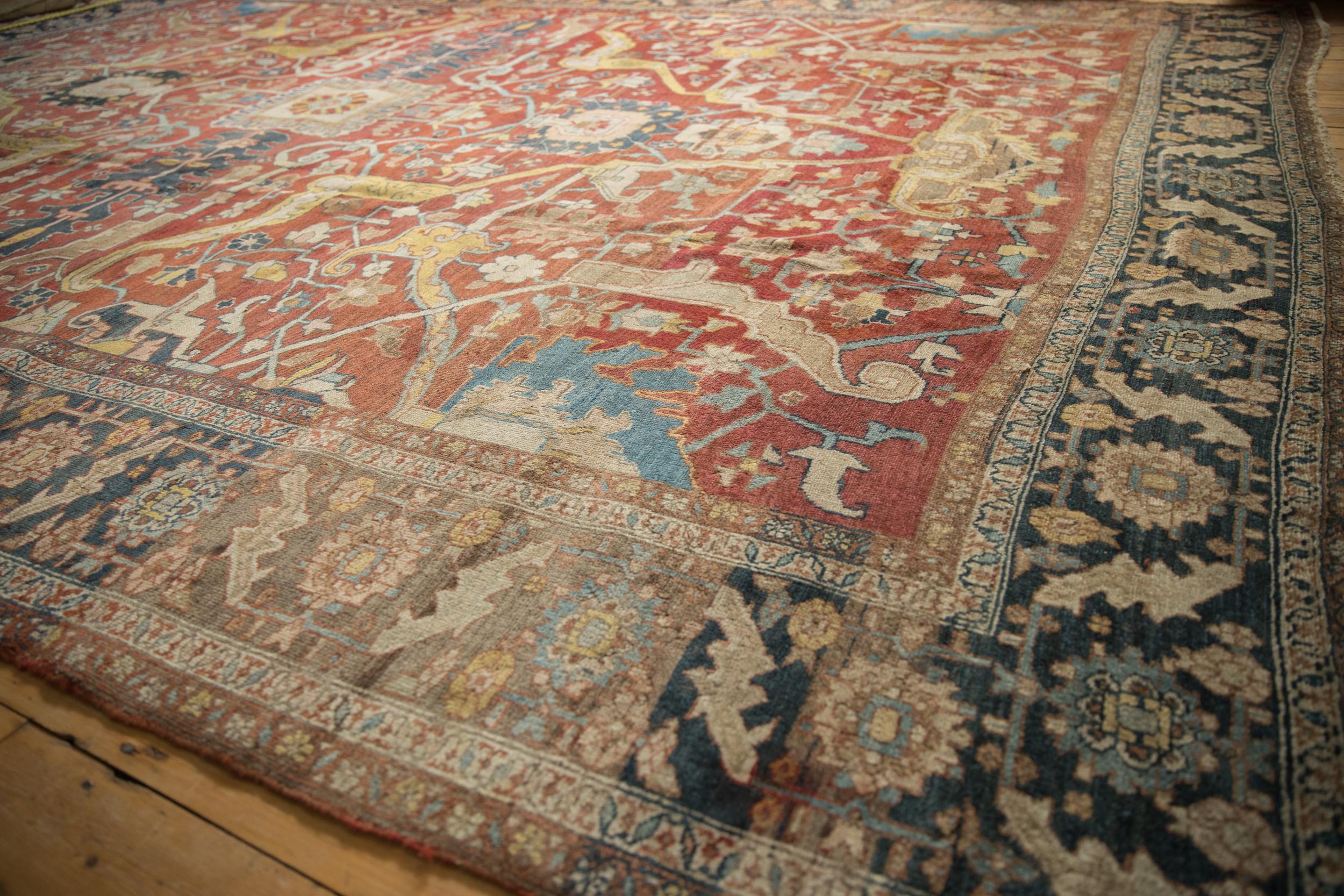 Persian Antique Heriz Carpet For Sale
