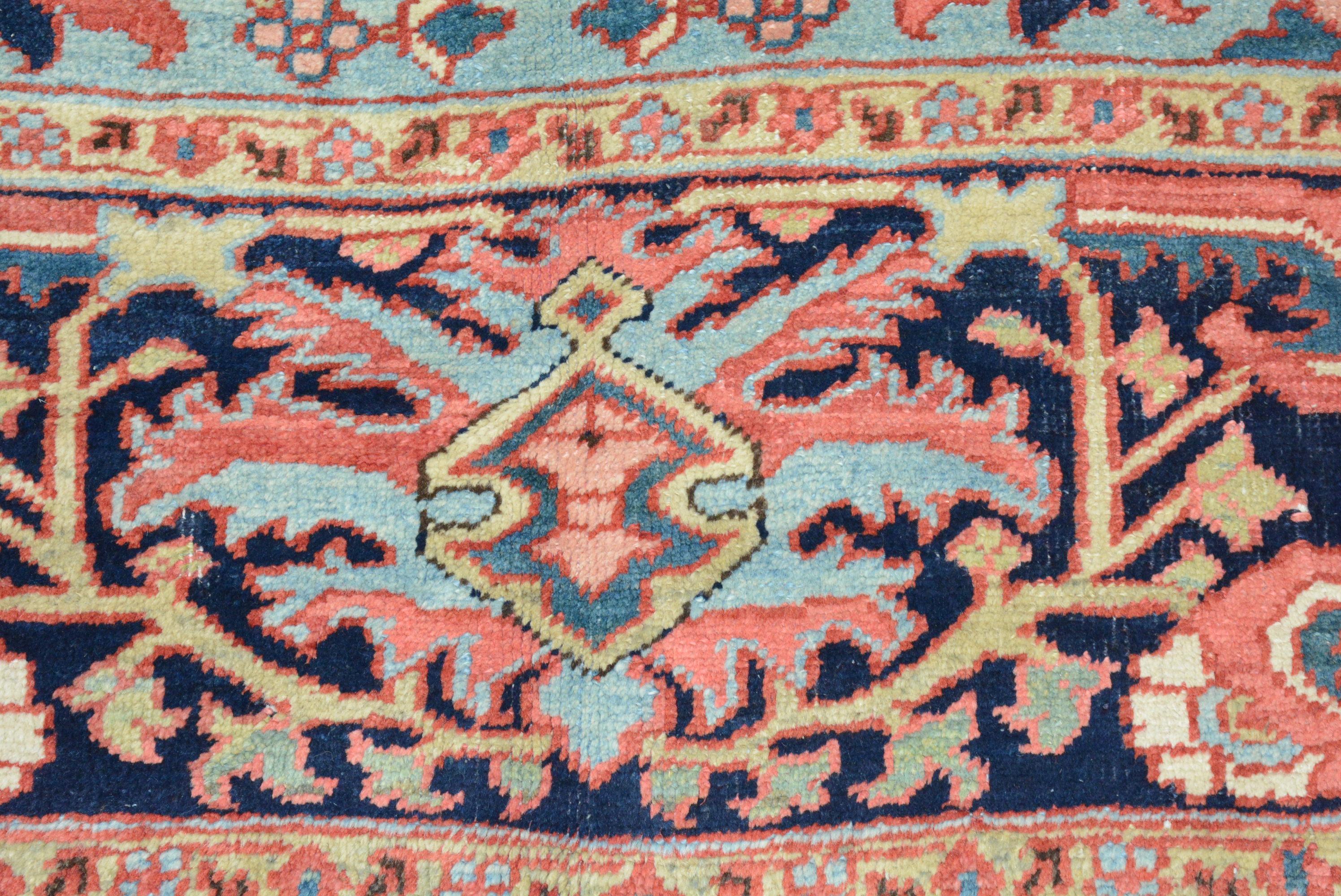 Woven Antique Heriz Carpet For Sale