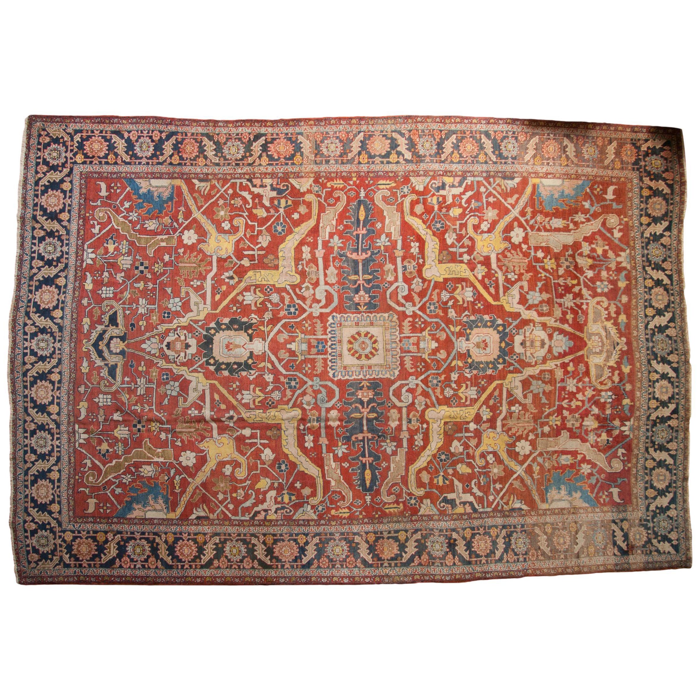 Alfombra antigua Heriz en venta