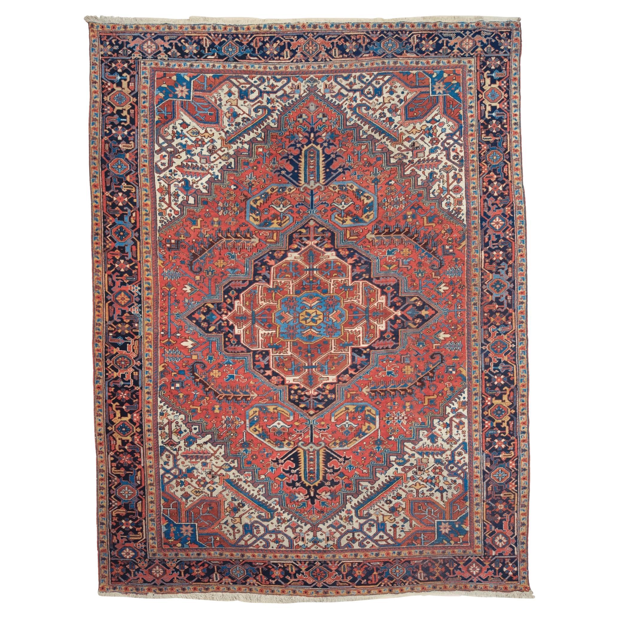 Antique Heriz Carpet - Late of 19th Century Antique Heriz Carpet