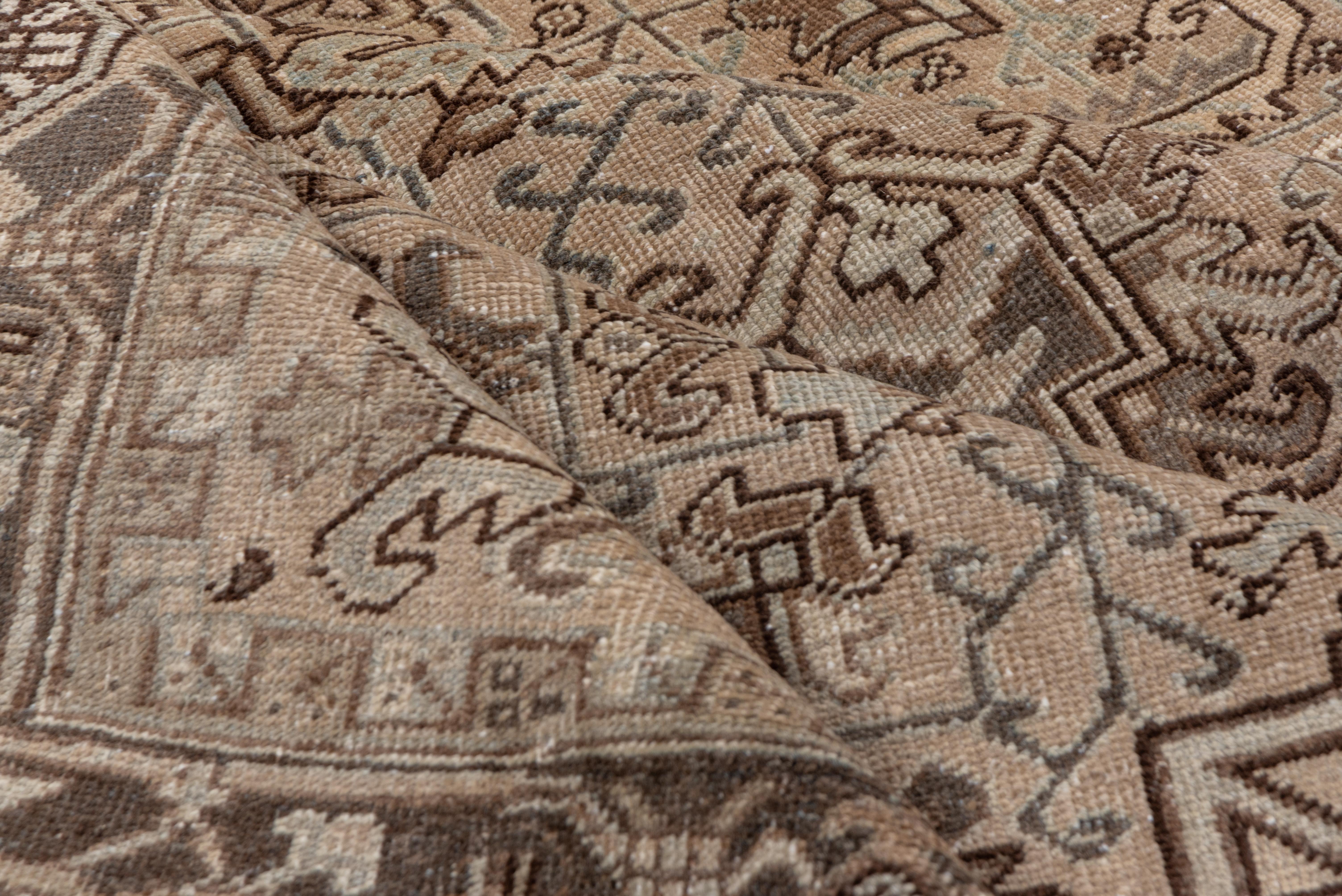 Wool Antique Heriz Carpet, Neutral Palette, circa 1920s