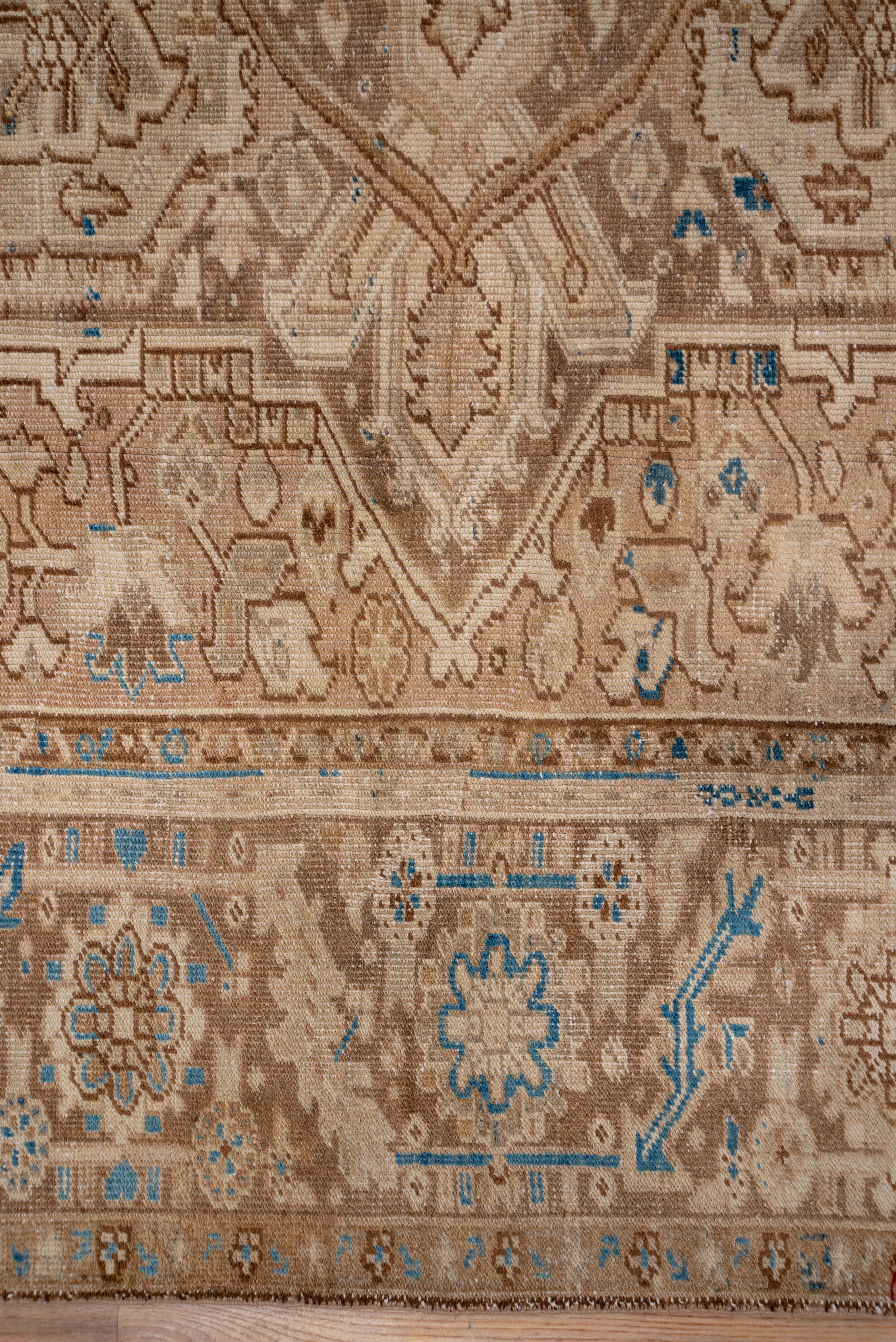 Persian Antique Heriz Carpet, Neutral Palette