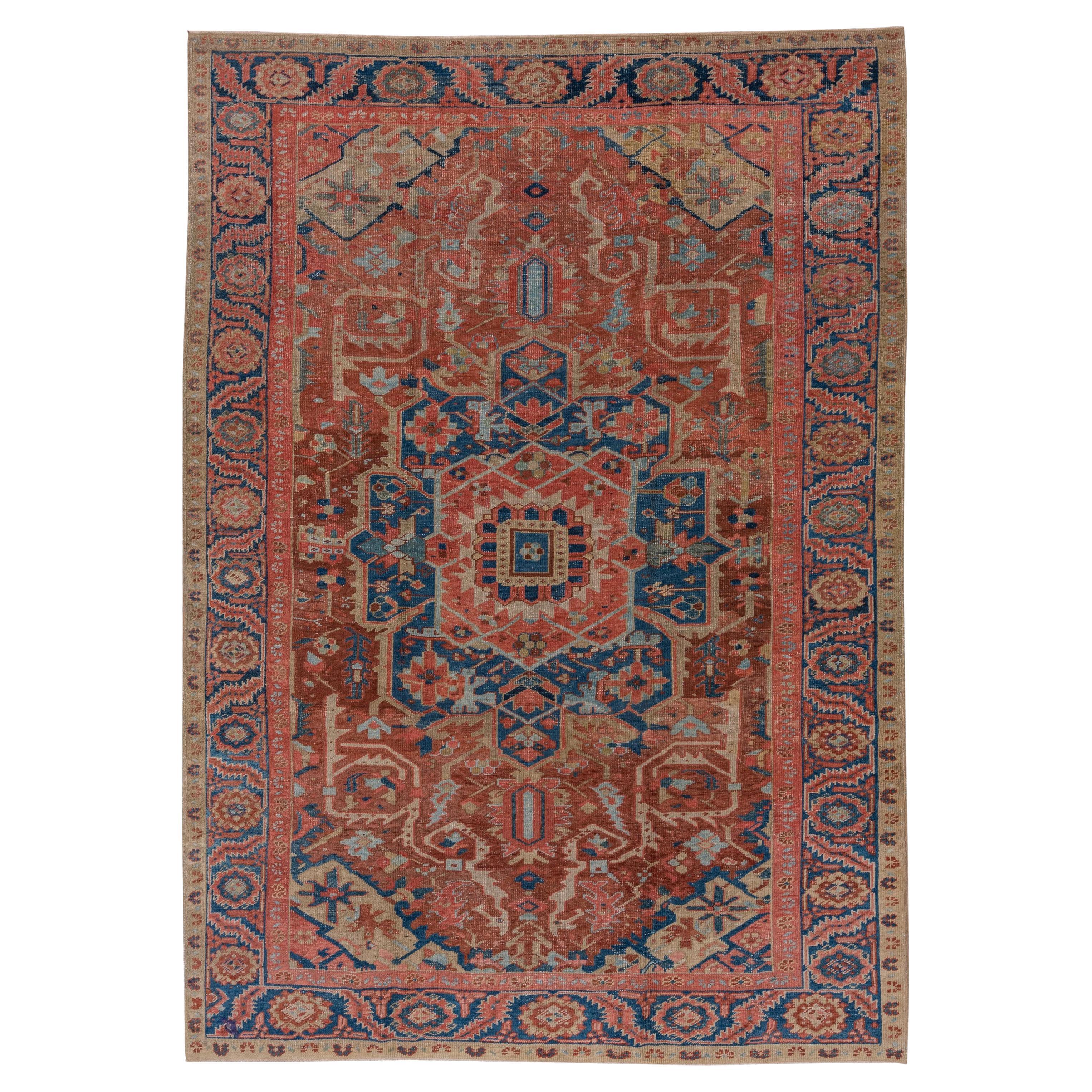 Antiker Heriz-Teppich, weiche Palette, um 1910 im Angebot