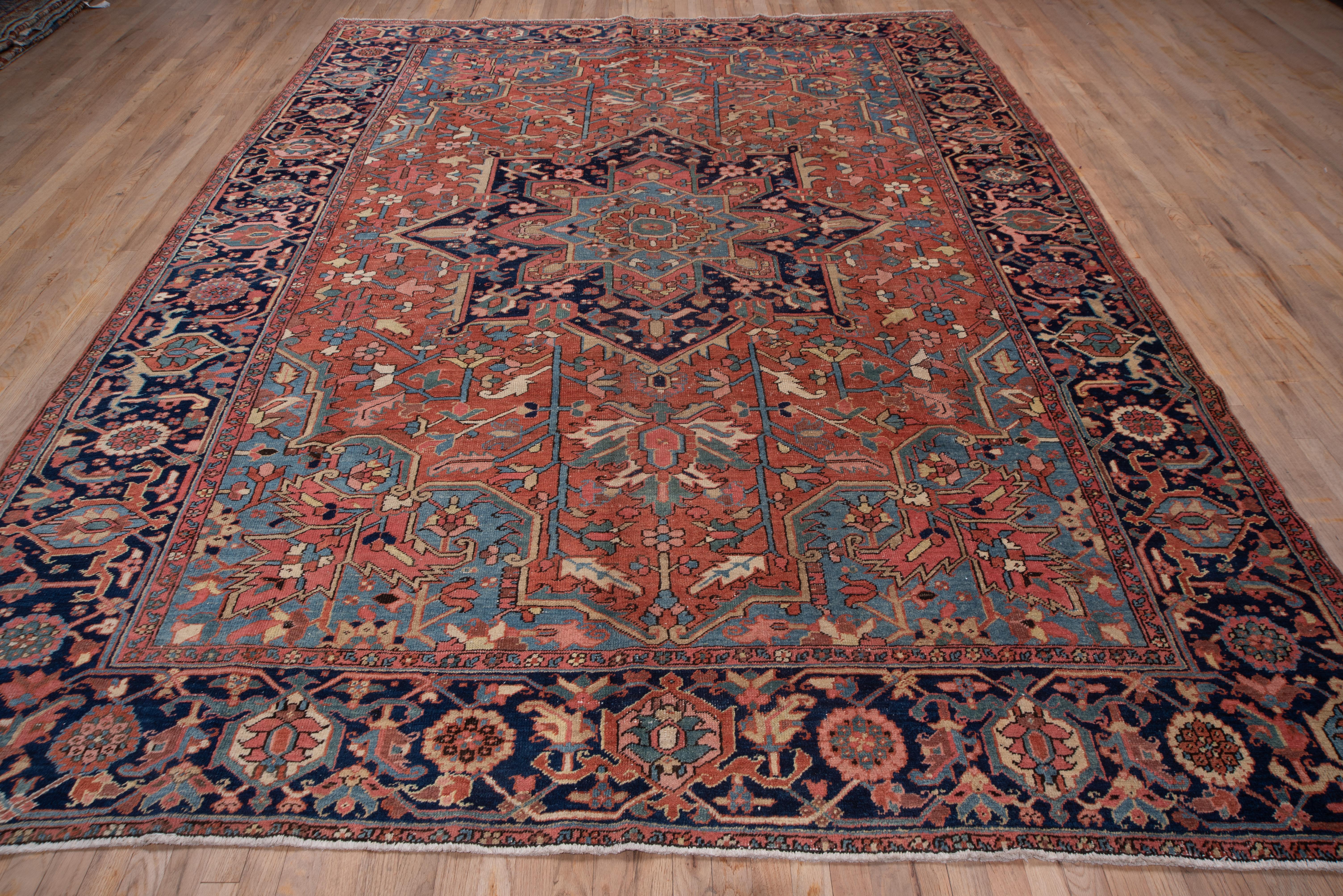 Persian Antique Heriz Carpet, Soft Palette, circa 1920s For Sale