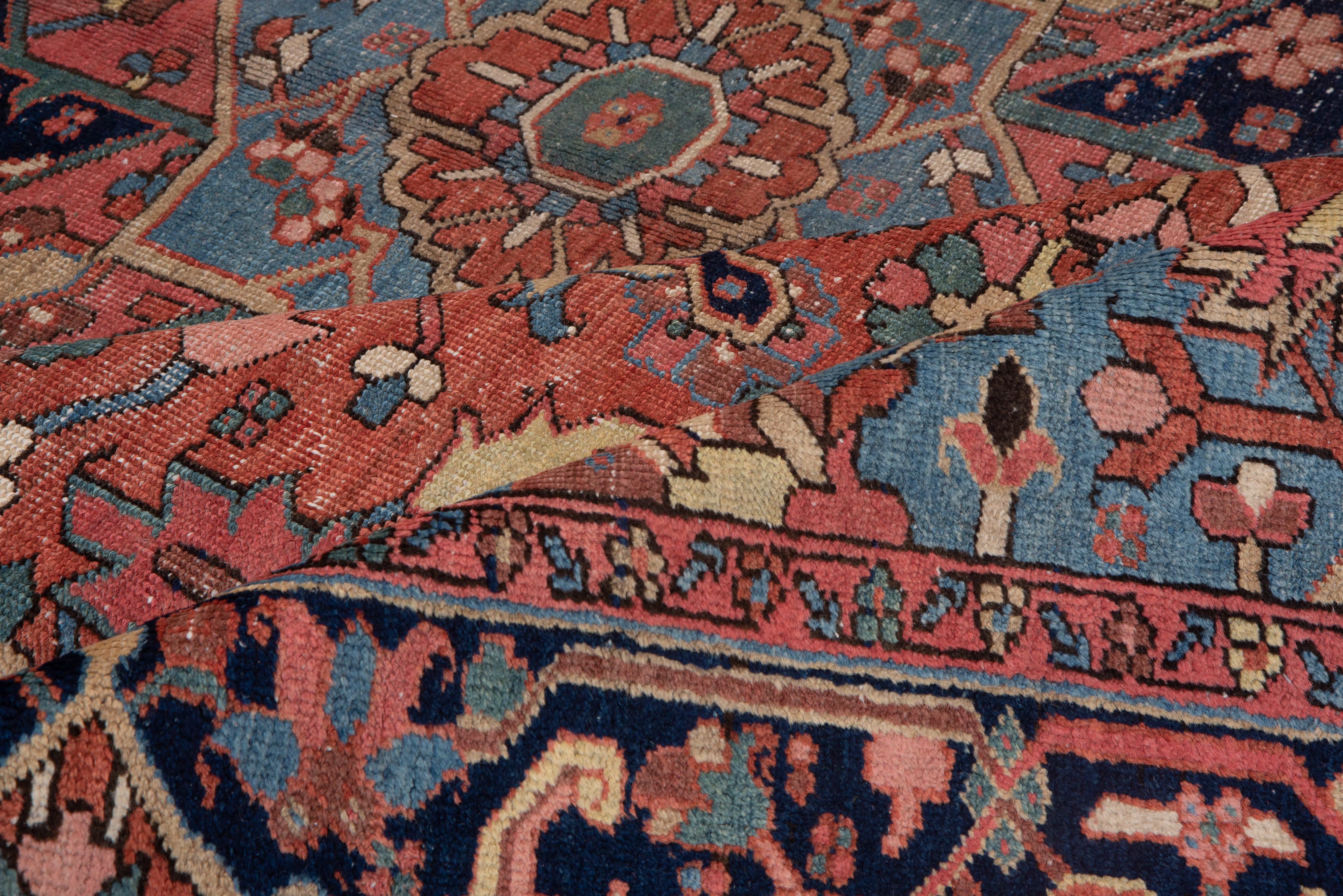 Early 20th Century Antique Heriz Carpet, Soft Palette, circa 1920s For Sale
