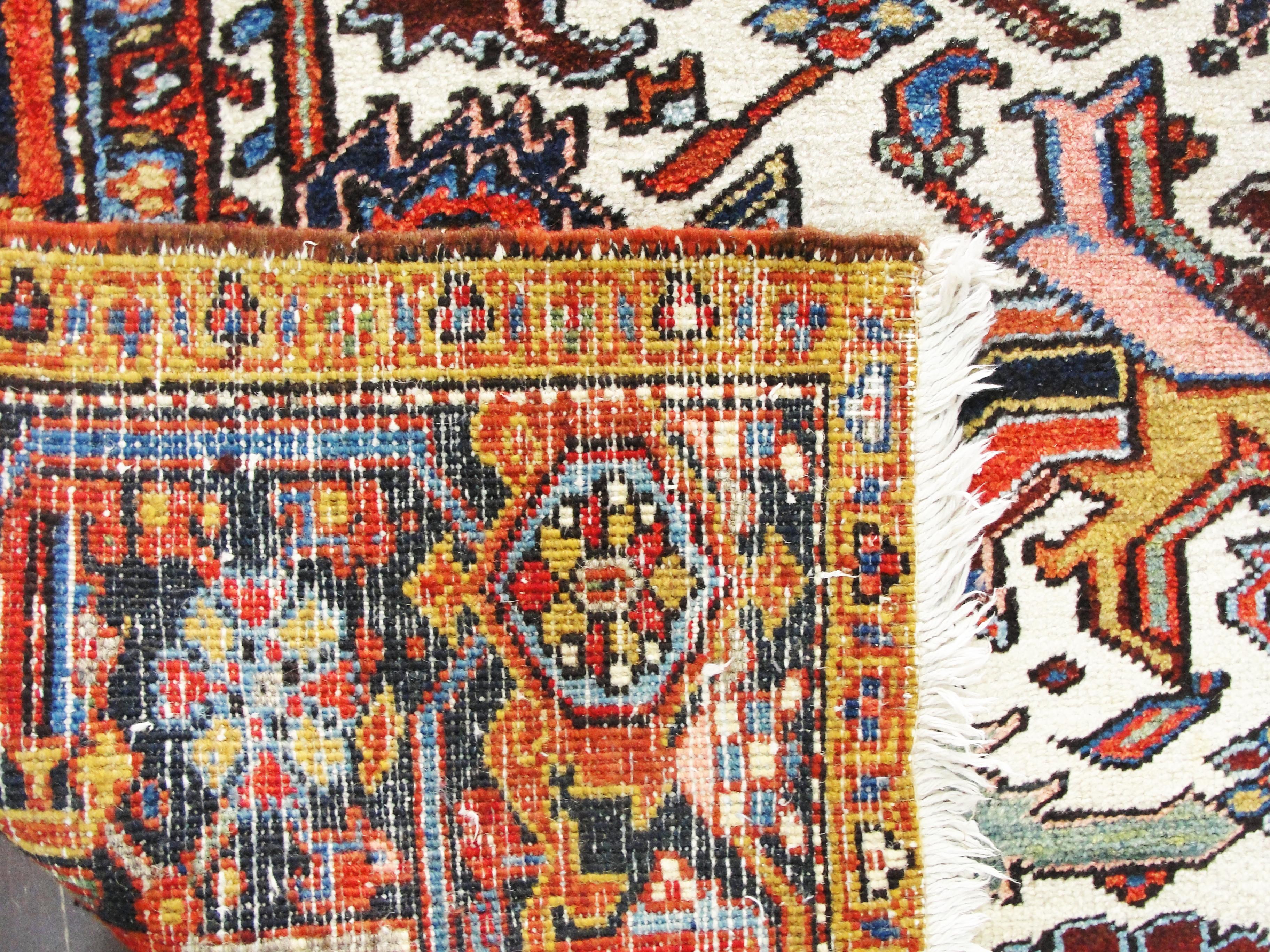 Wool Antique Heriz Carpet, Tree of Life Excellent For Sale