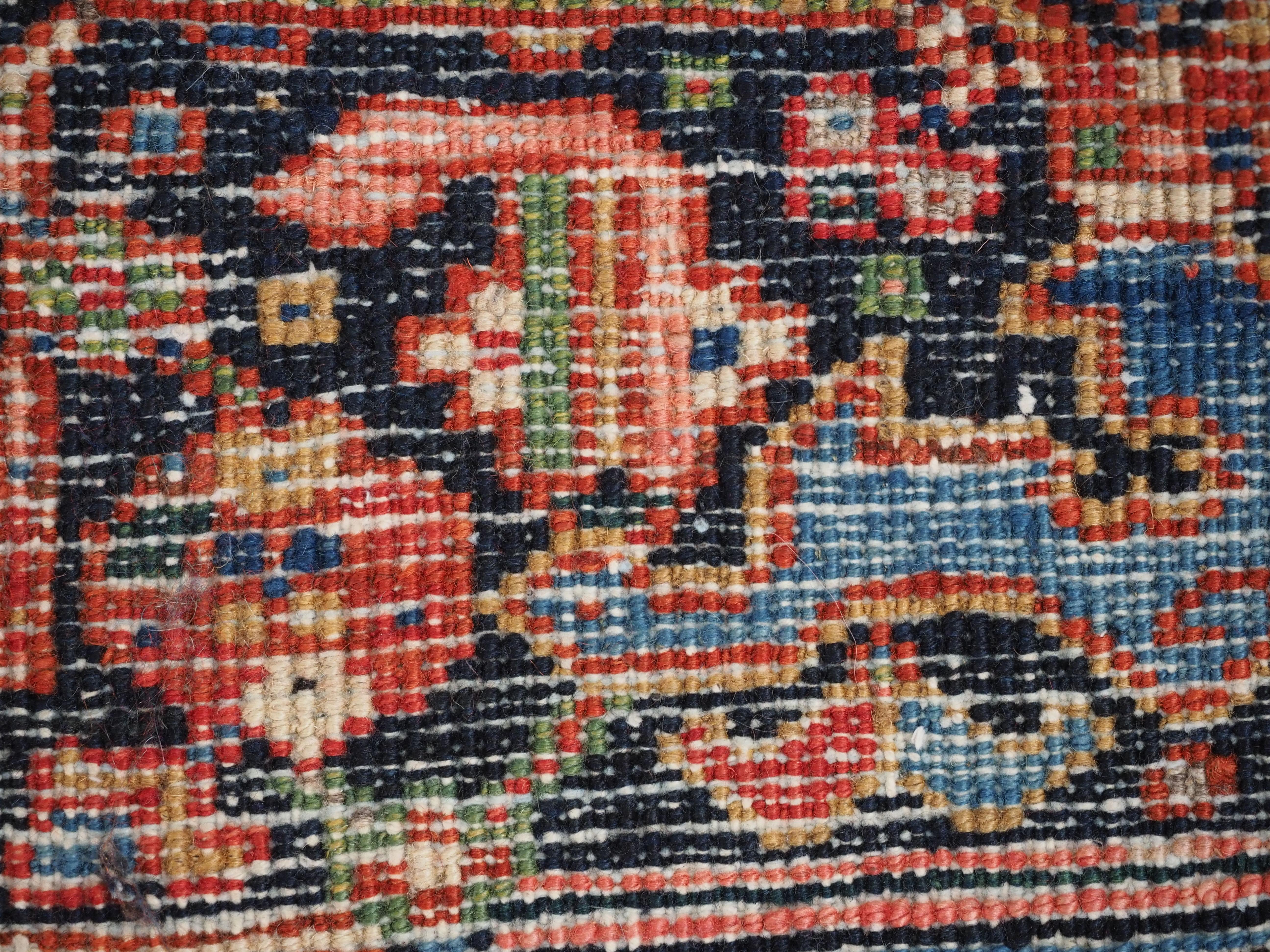 Antique Heriz carpet with a traditional all over design, circa 1910. For Sale 9