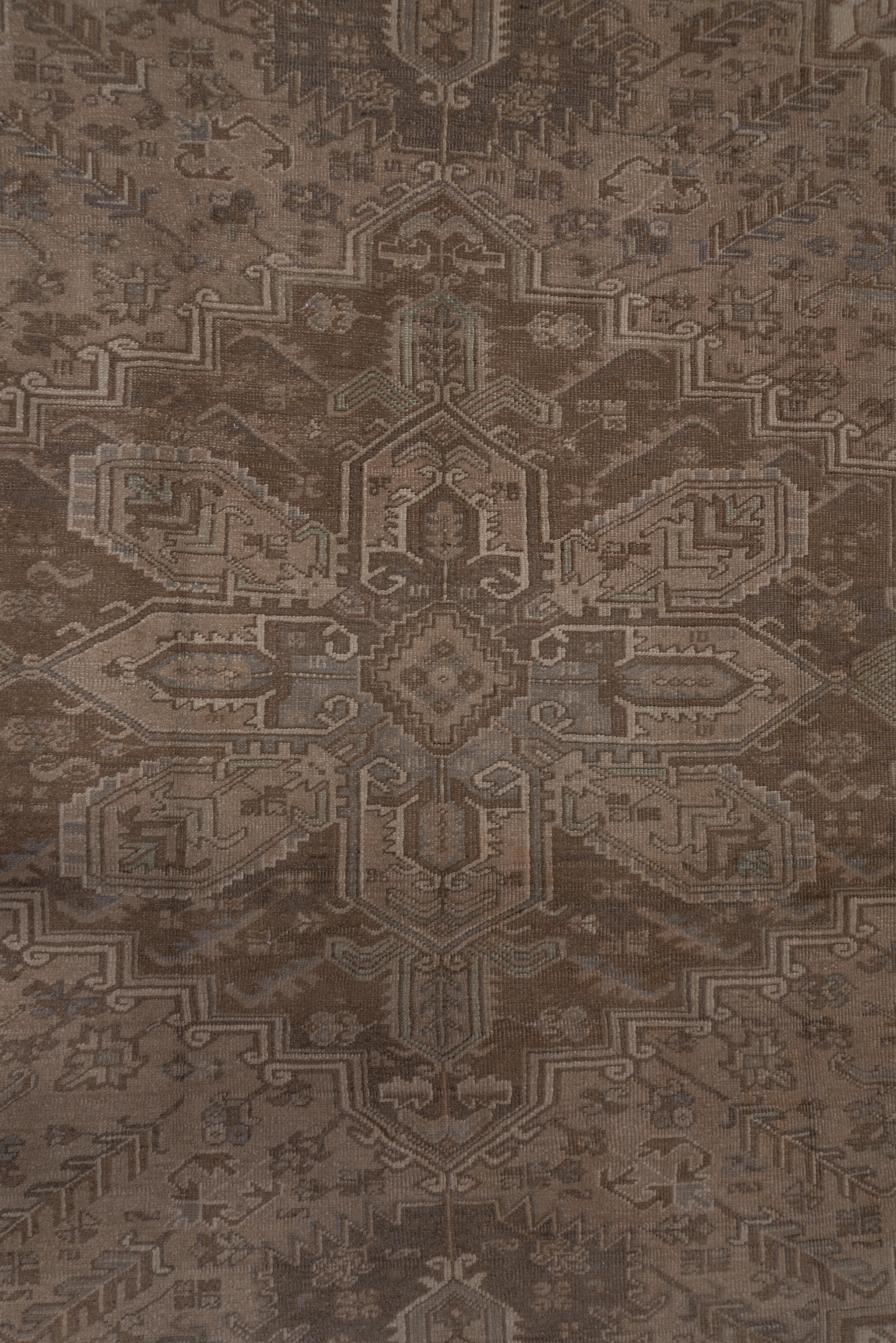 Persian Antique Heriz Carpet with Neutral Palette, circa 1910s