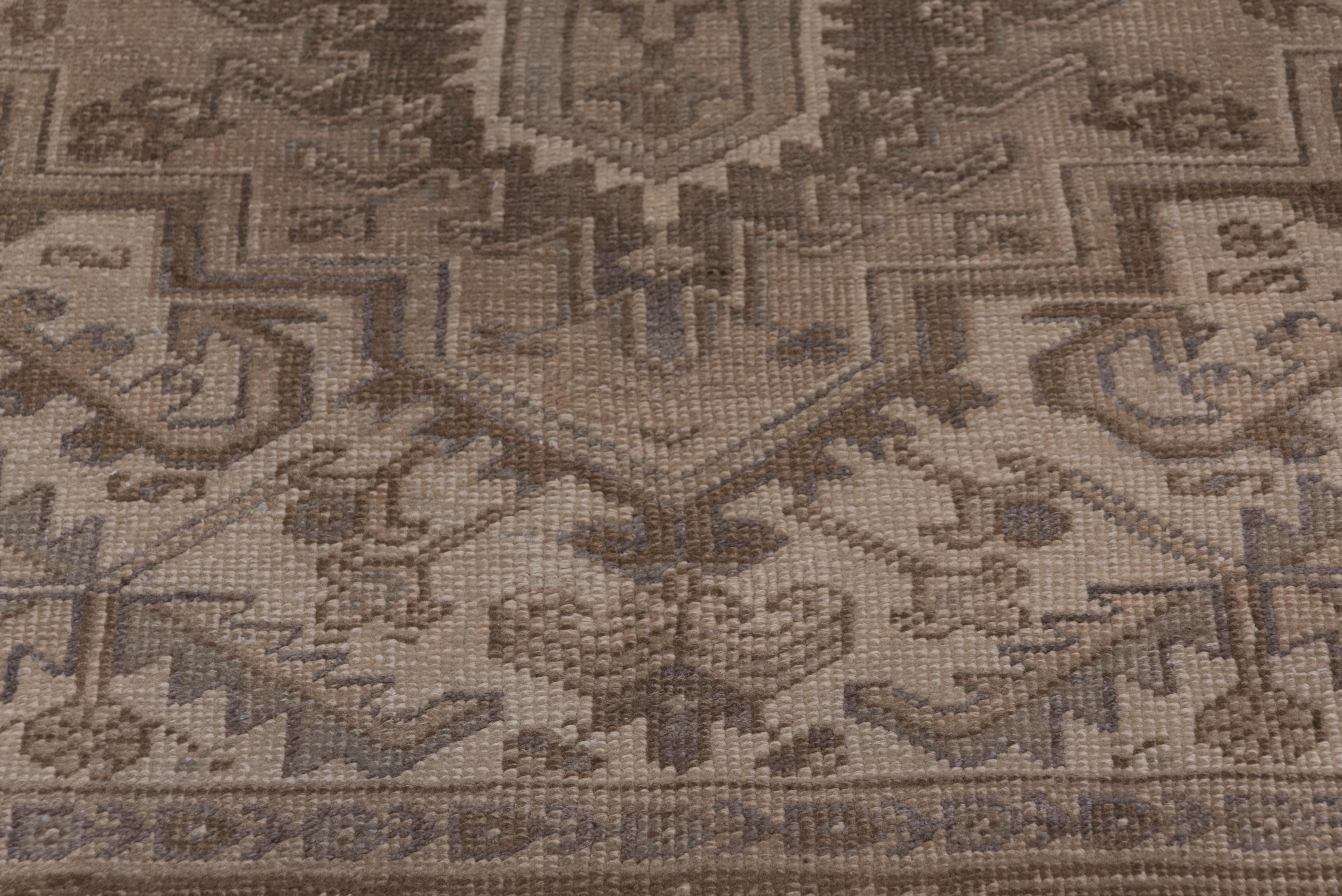 Wool Antique Heriz Carpet with Neutral Palette, circa 1910s