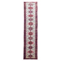 Antique Heriz Karaje Rug Persian Serapi Runner Rug Handmade Persian Rug 3x16
