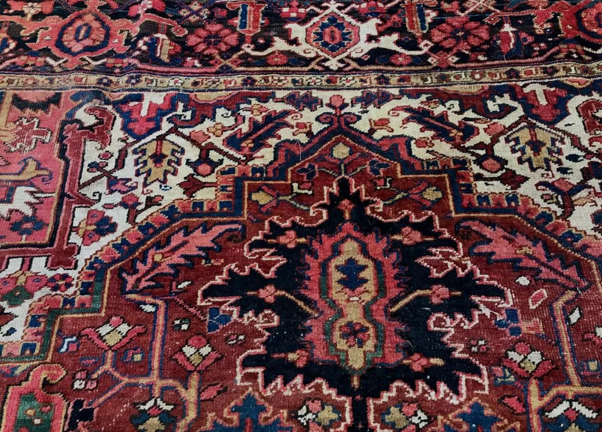 Metà XX secolo Antico  PERSIANO   Tappeto orientale Heriz - RR4837 in vendita
