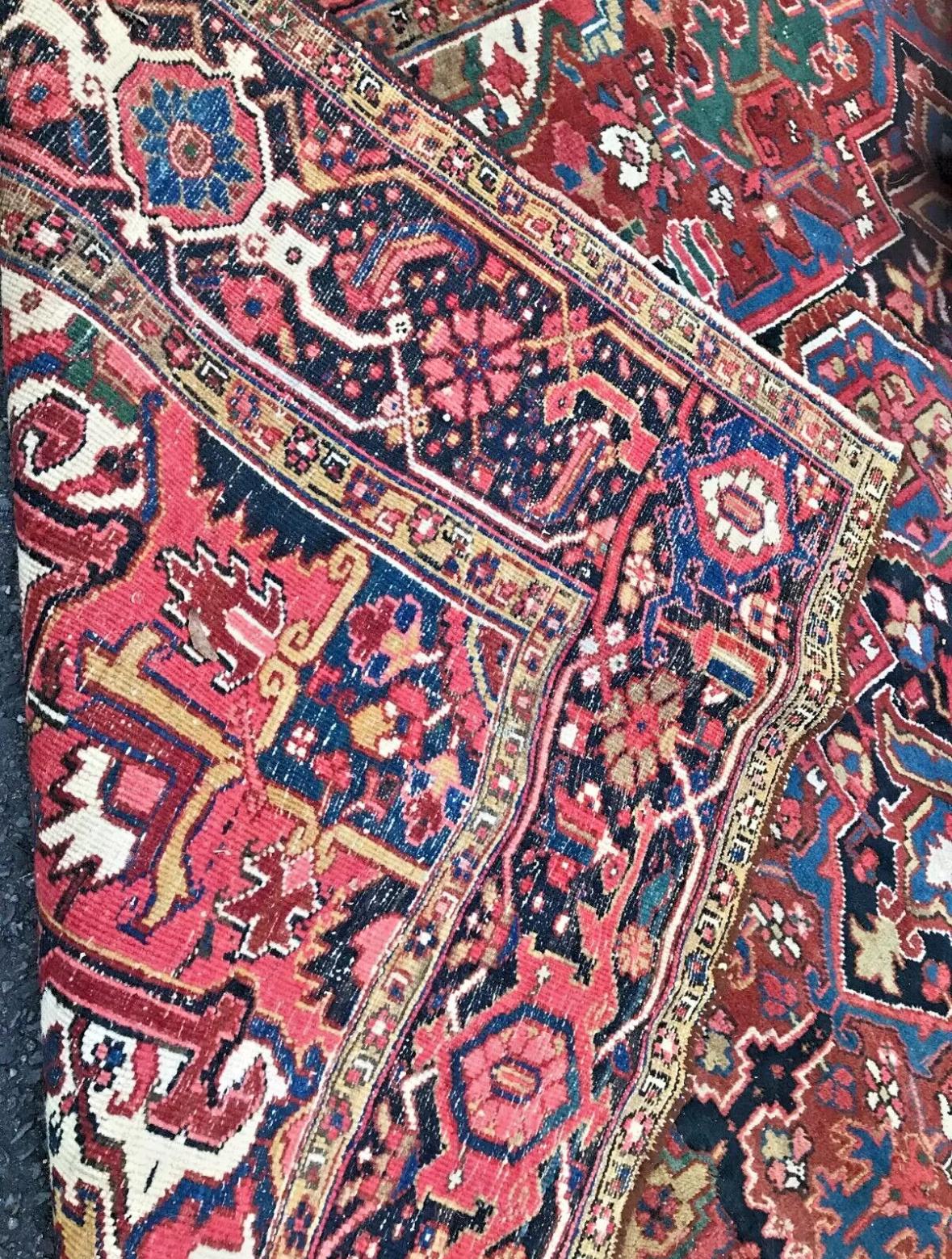 Lana Antico  PERSIANO   Tappeto orientale Heriz - RR4837 in vendita