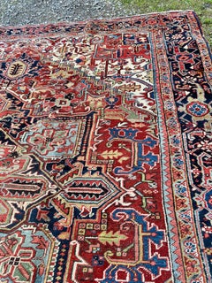 ANTIQUE HERIZ Oriental Rug, , Wool, Room-Size, 11.2' x 9', Circa 1890'S